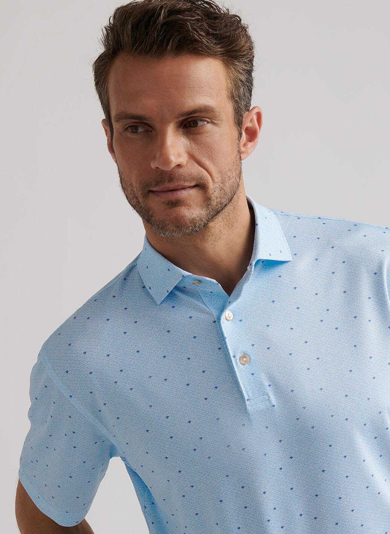 Tequila Sunrise Performance Jersey Polo WHITE