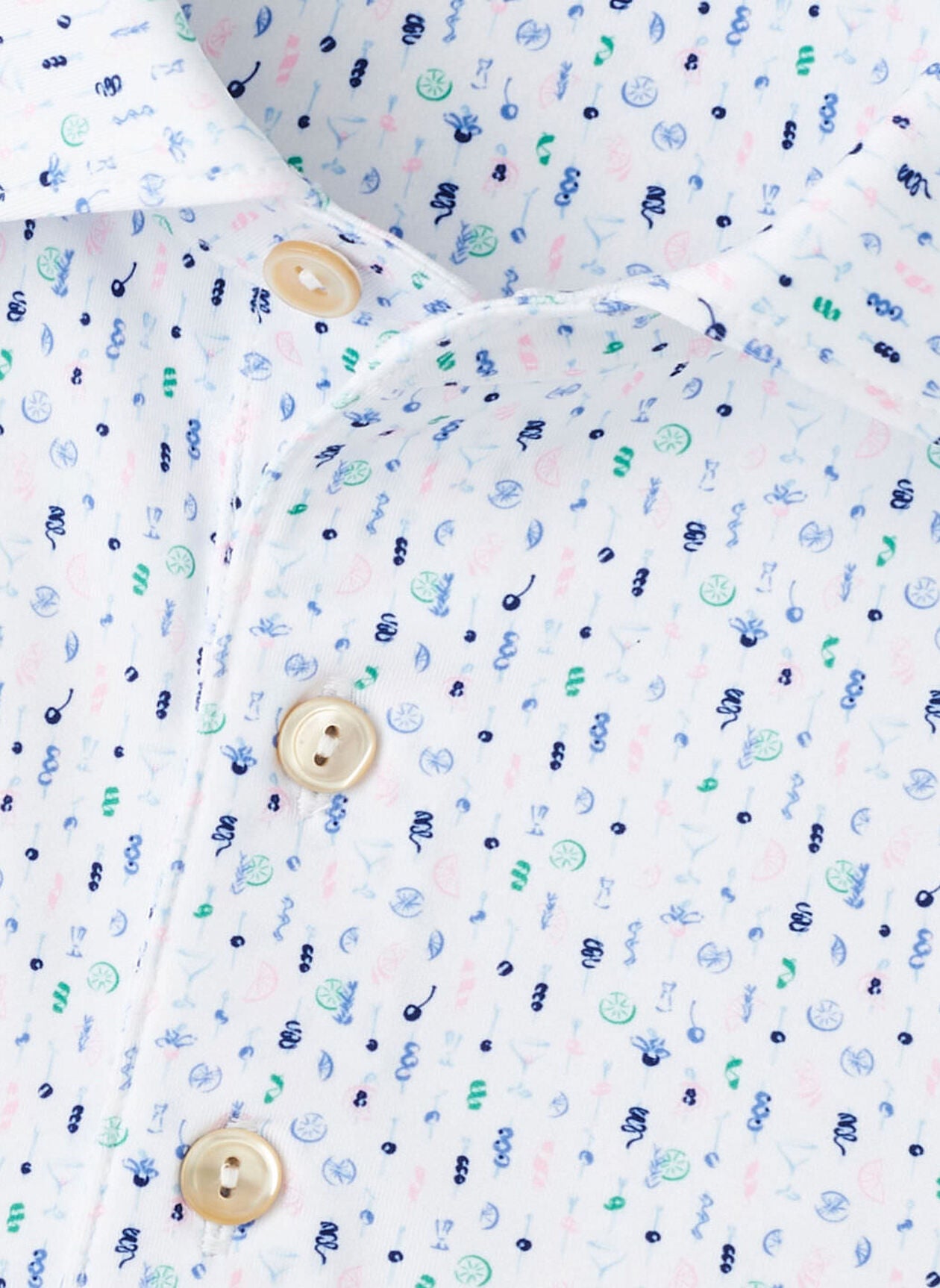 Cocktail Garnish Performance Jersey Polo White