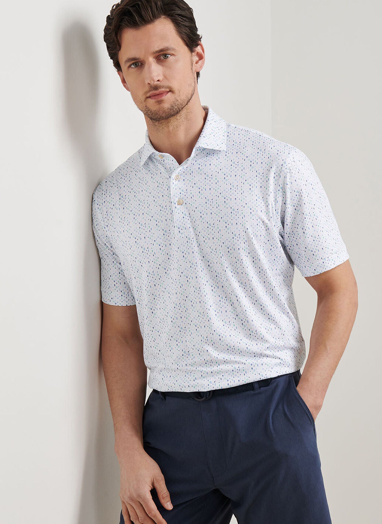 Cocktail Garnish Performance Jersey Polo White