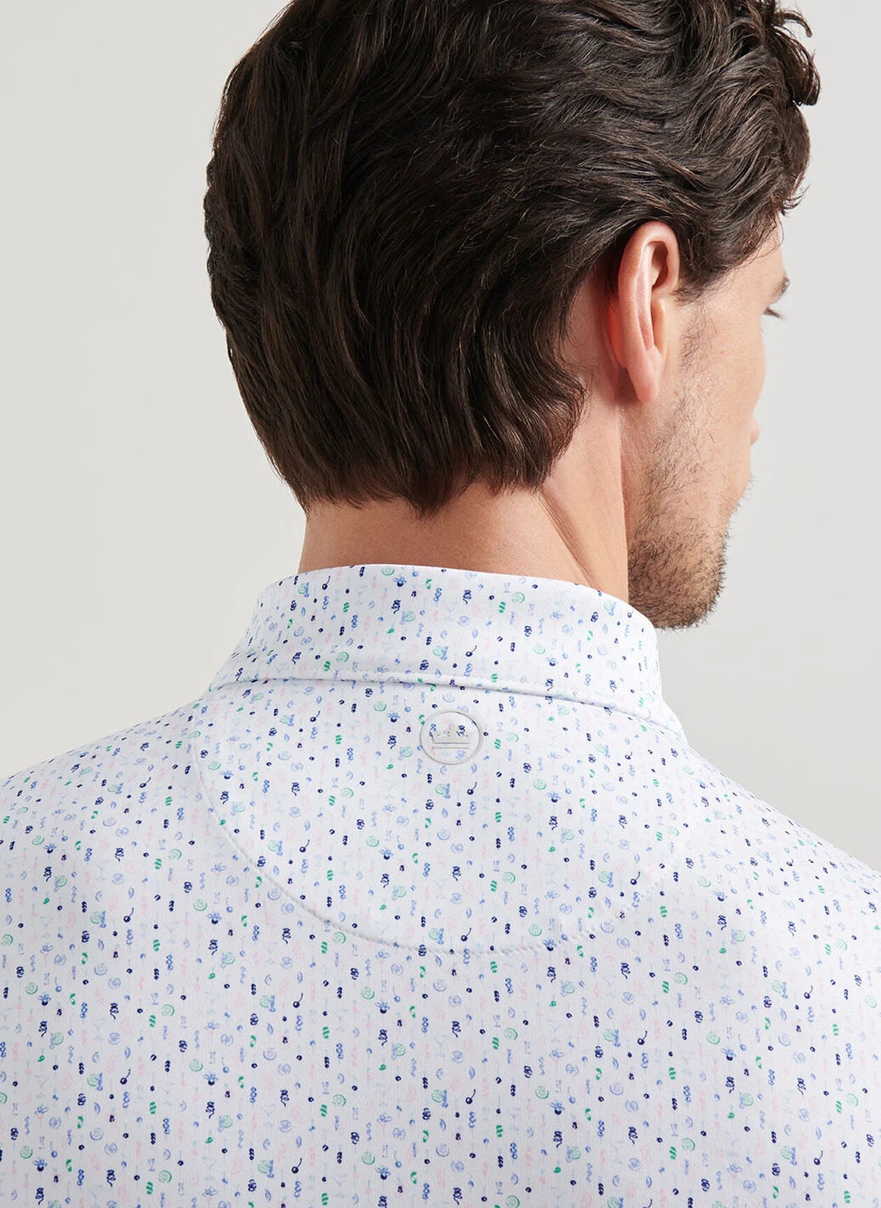 Cocktail Garnish Performance Jersey Polo White