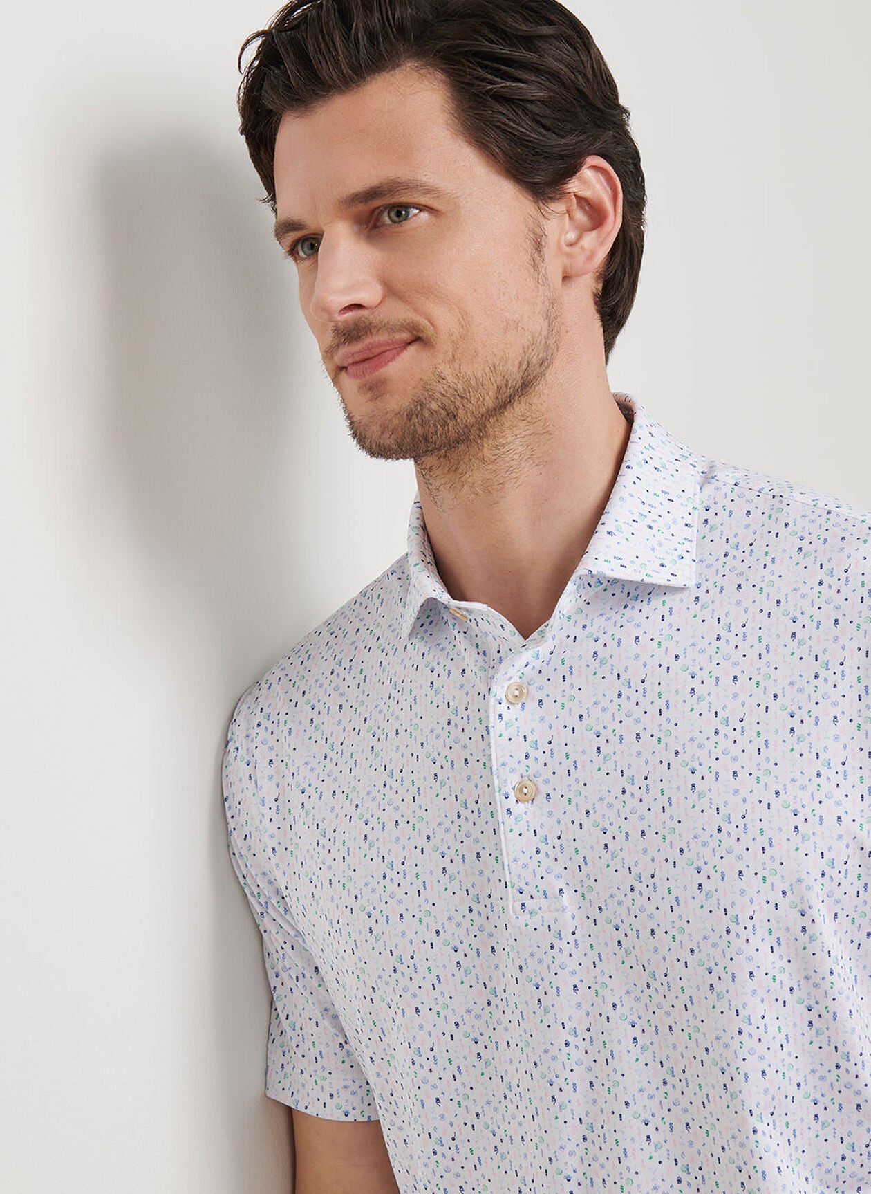 Cocktail Garnish Performance Jersey Polo White
