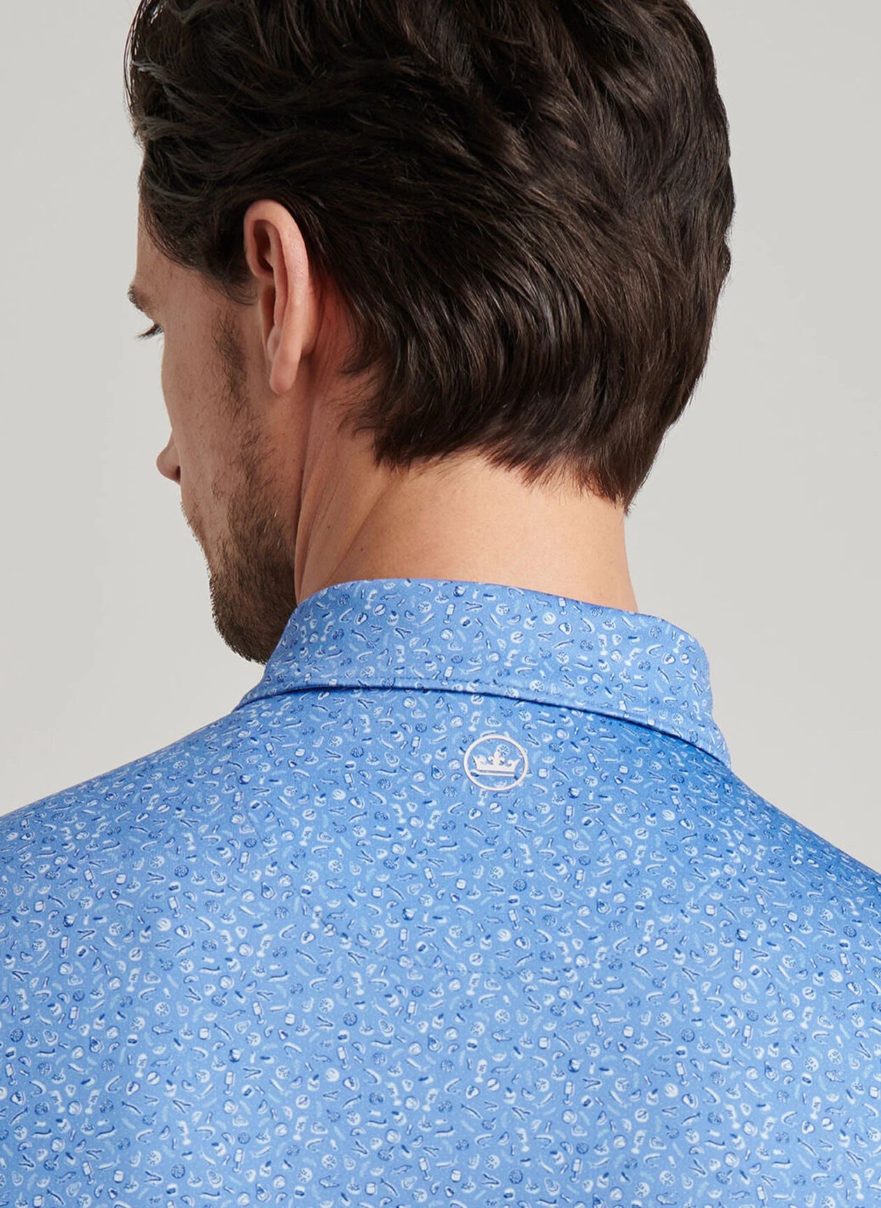 Champagne and Caviar Performance Jersey Polo Evening Tide