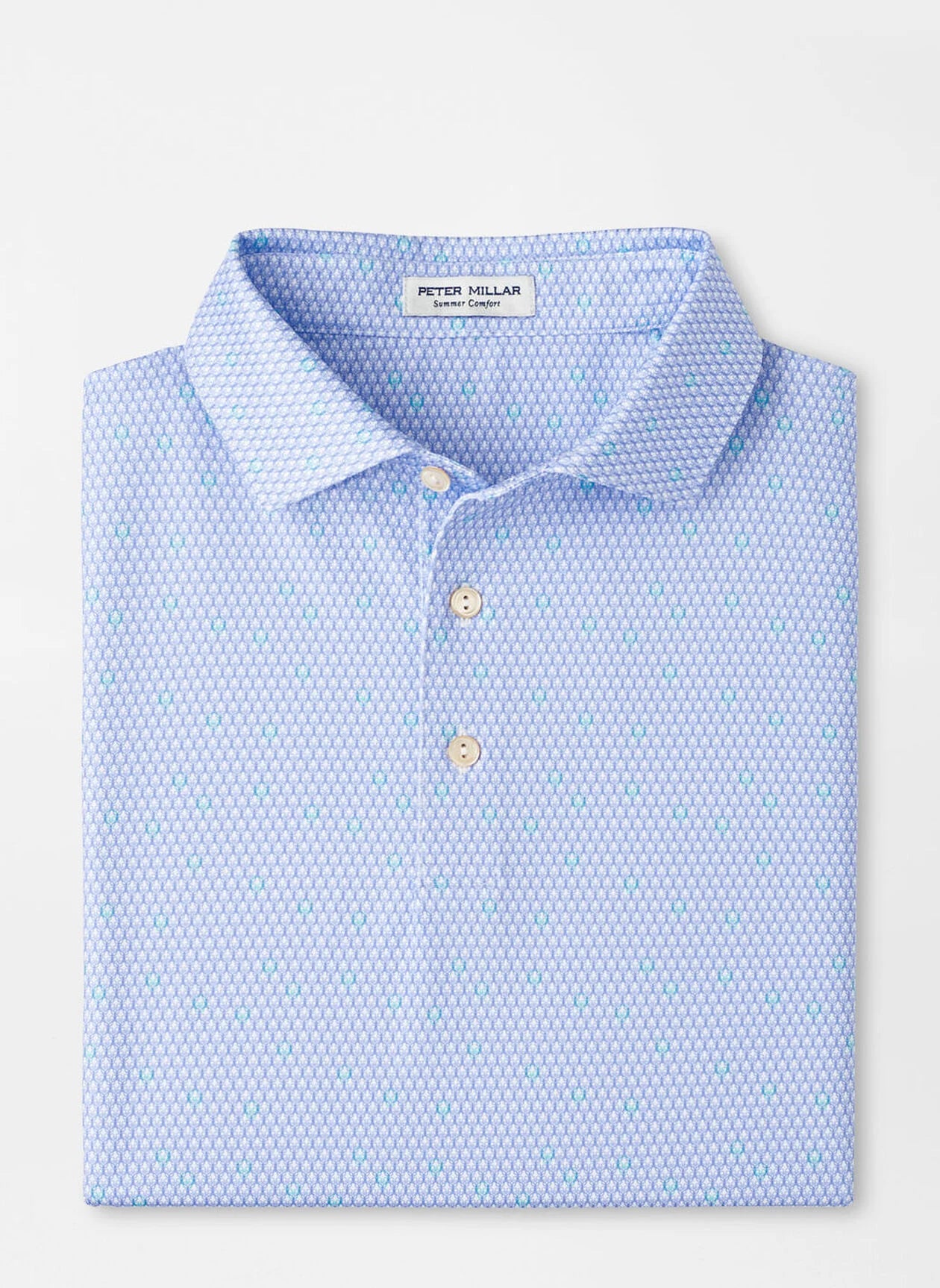 Geo Skull Performance Jersey Polo White