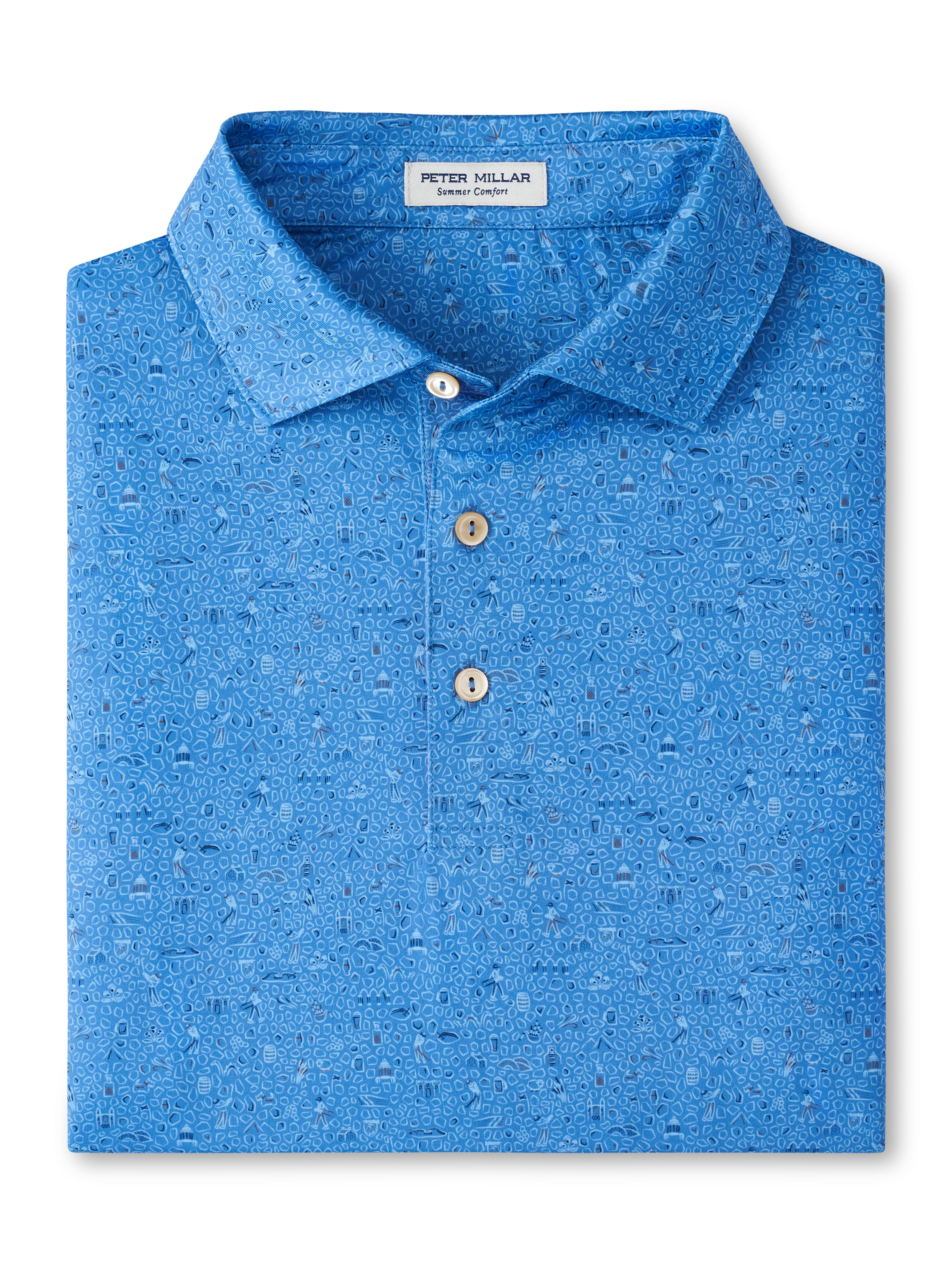 Scotland Links Performance Jersey Polo Tide