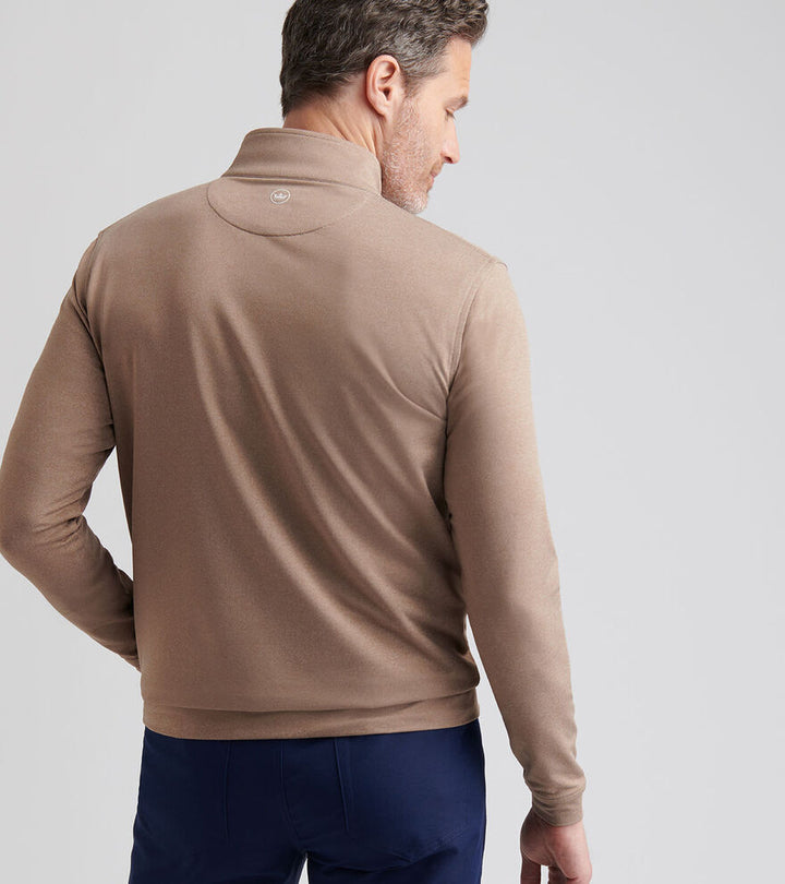 Perth Mélange Performance Quarter-Zip Poplar Brown