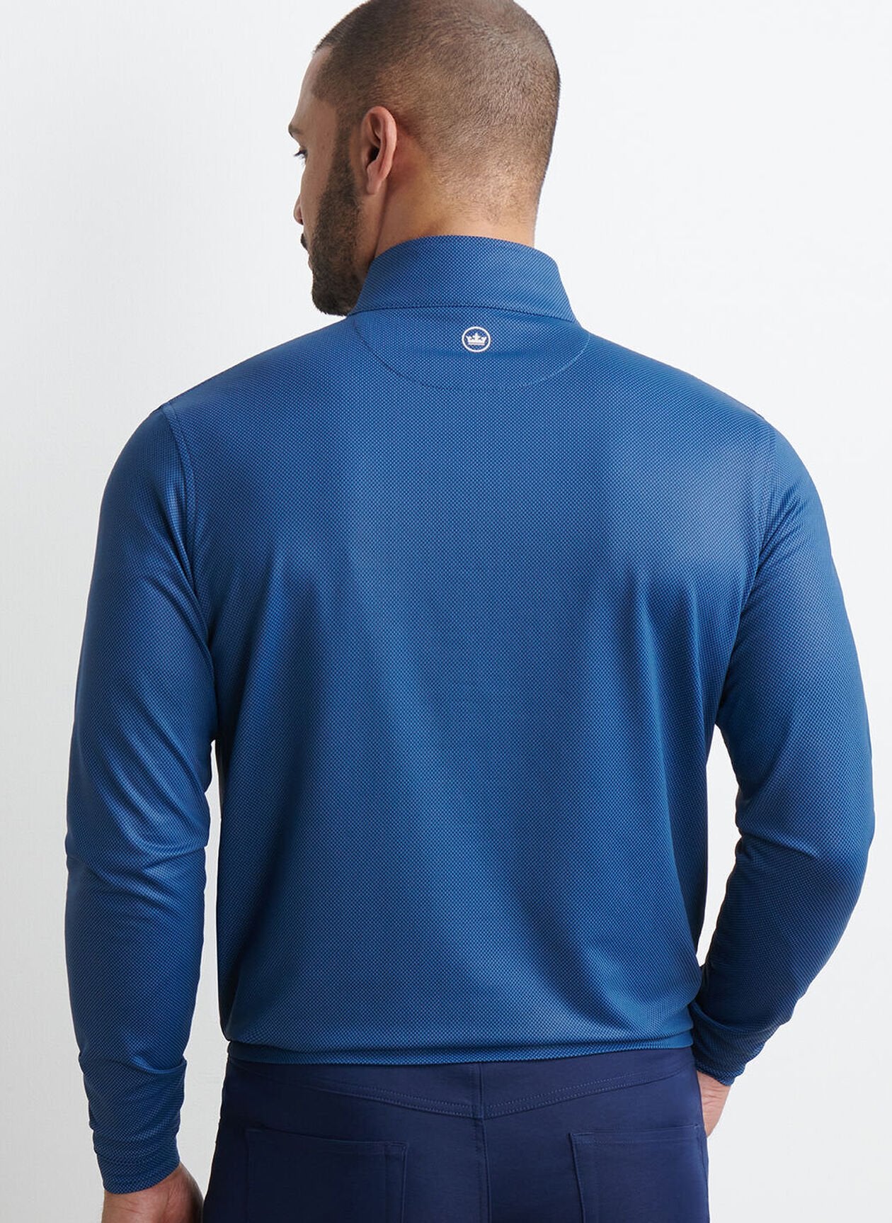 Perth Birdseye Performance Quarter-Zip Blue Haze