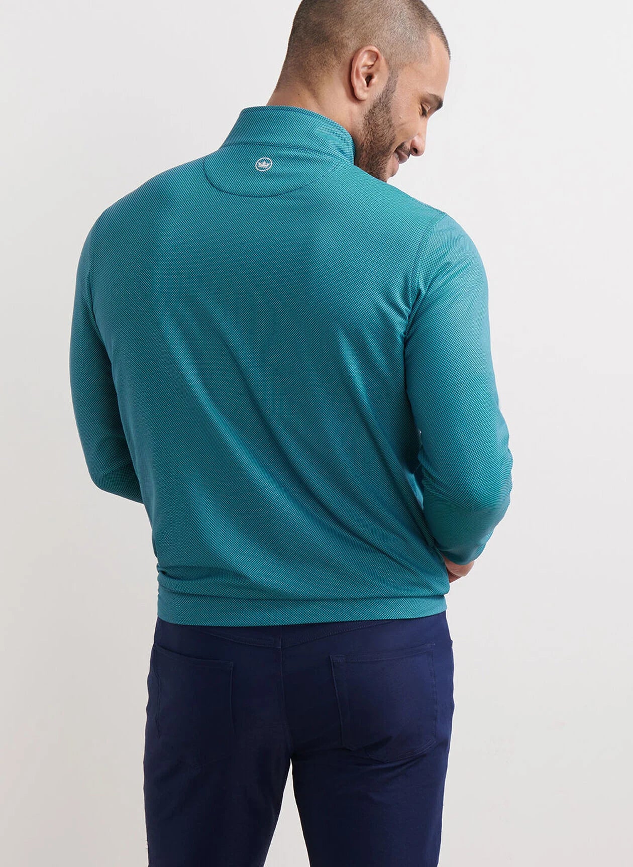 Perth Birdseye Performance Quarter-Zip Sport Navy