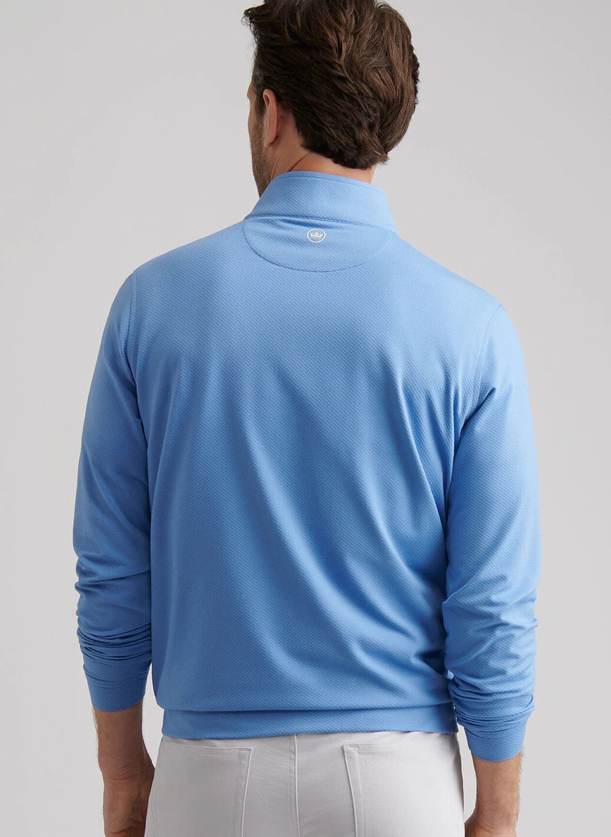 PERTH CROSS HATCH PERFORMANCE QUARTER-ZIP EVENING TIDE