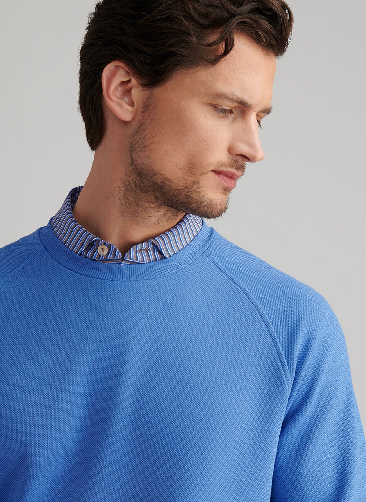 Cradle Piqué Performance Crewneck Evening Tide