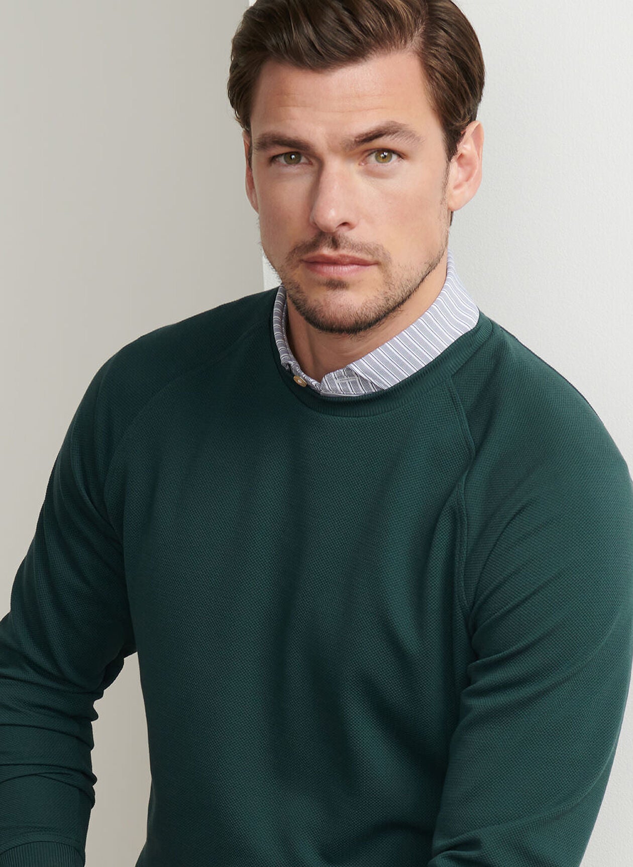 Cradle Piqué Performance Crewneck Nordic Pine