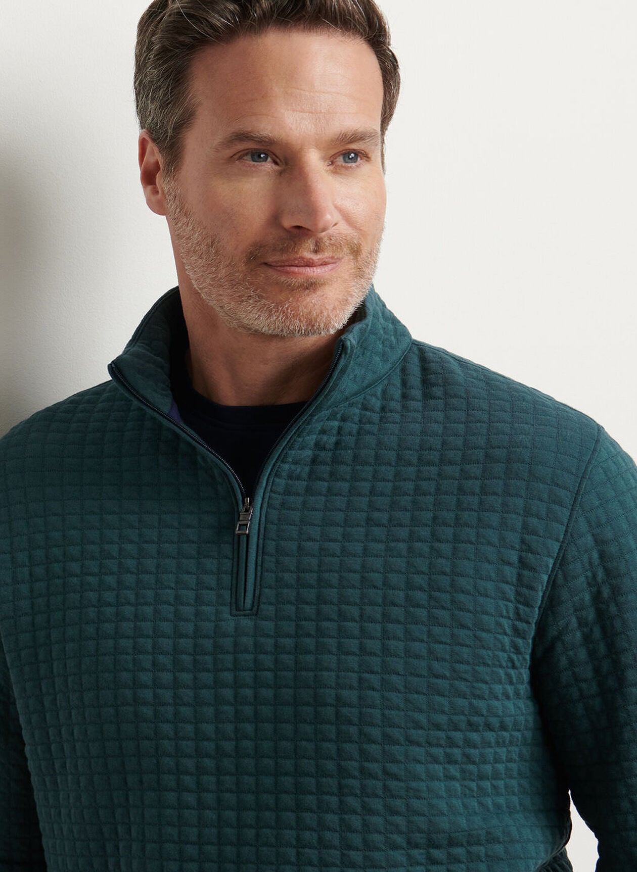 Quad Quilted Quarter-Zip Nordic Pine