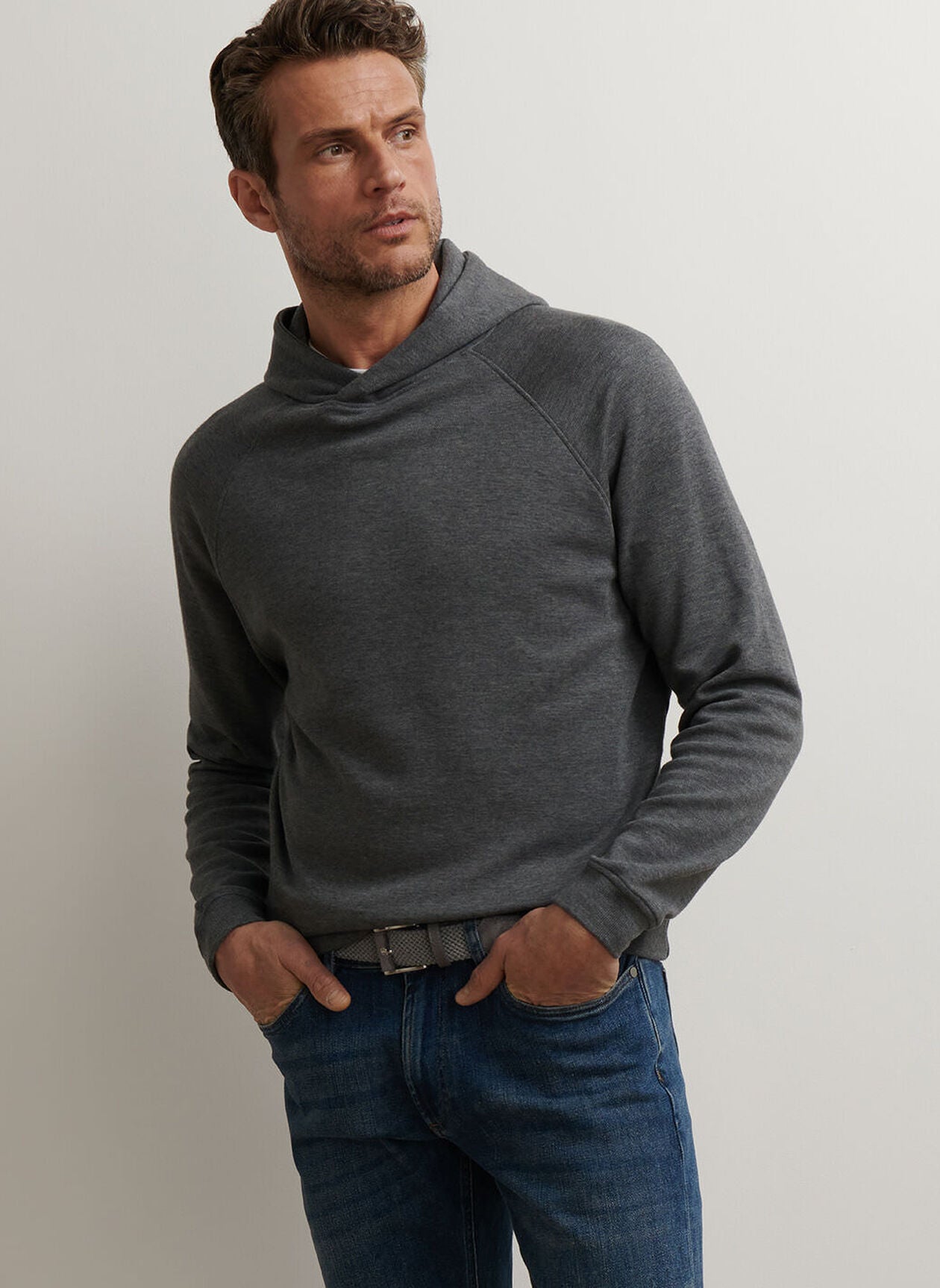 Crown Comfort Knit Hoodie Charcoal
