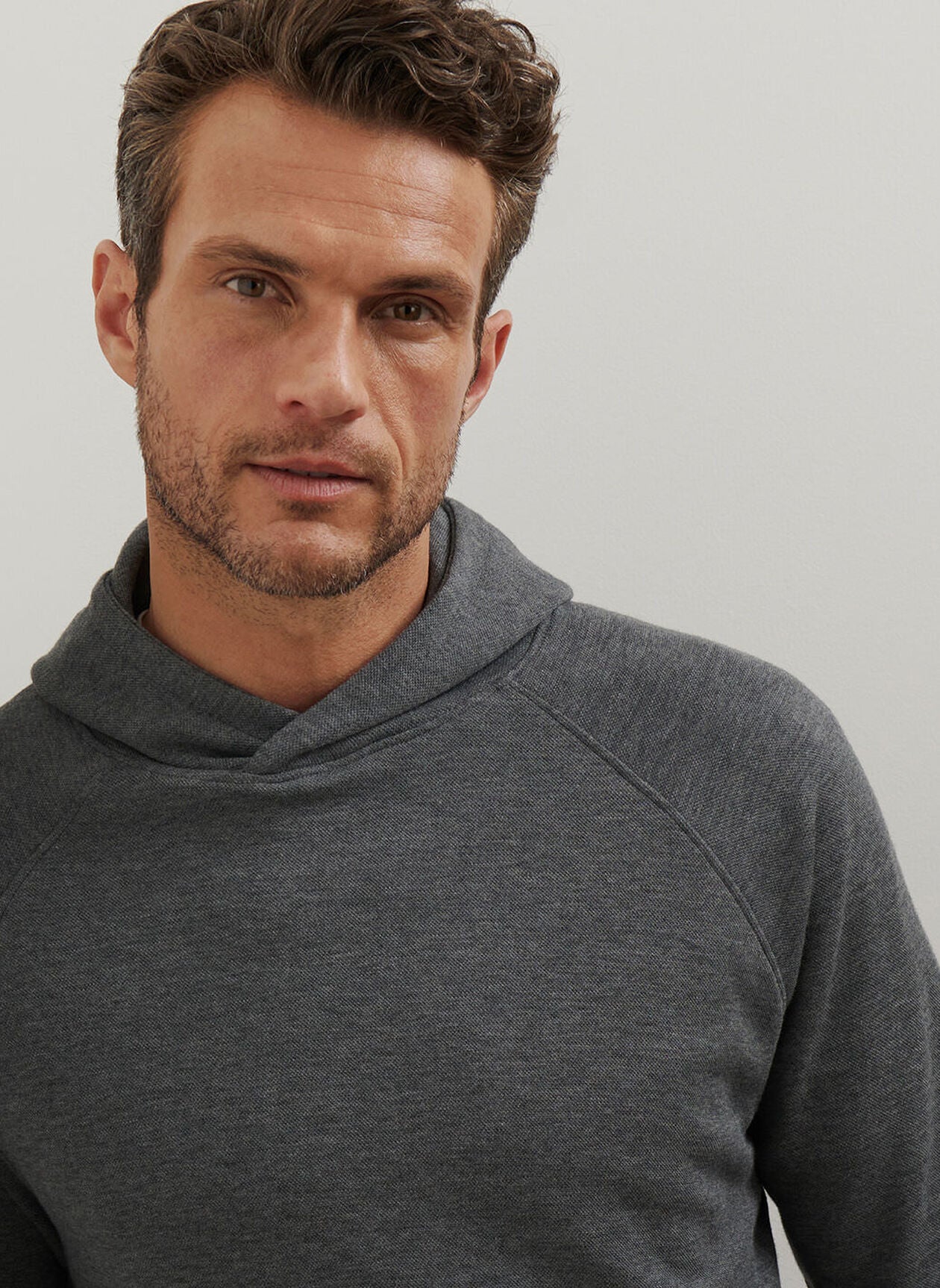 Crown Comfort Knit Hoodie Charcoal