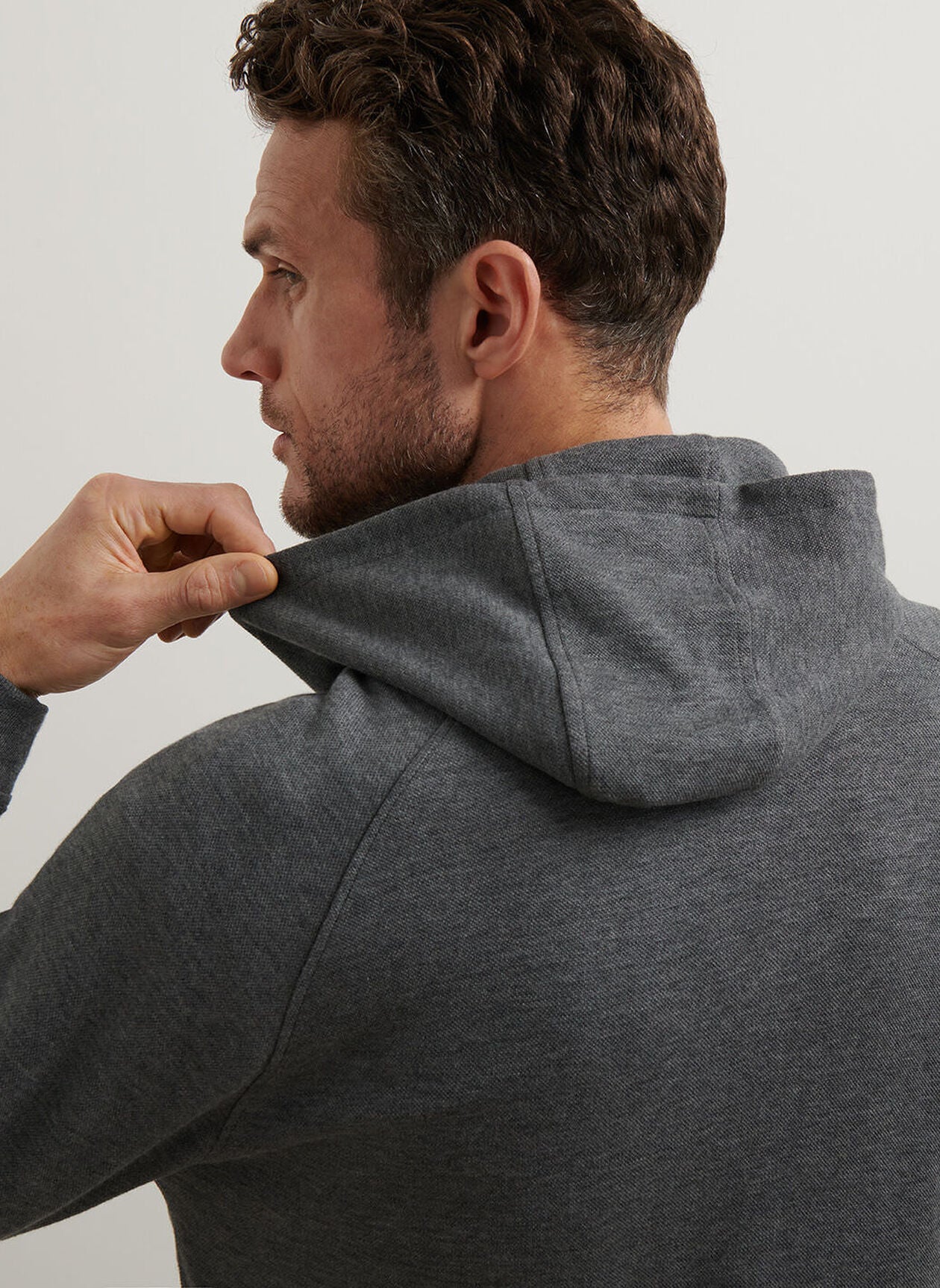 Crown Comfort Knit Hoodie Charcoal