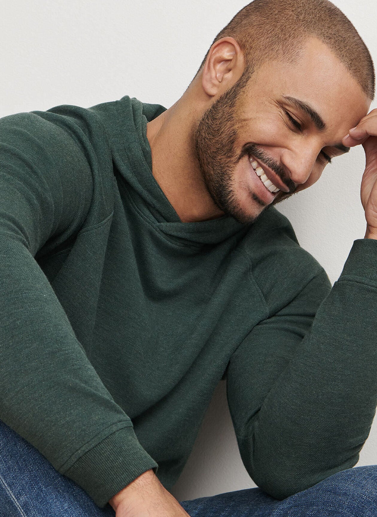 Crown Comfort Knit Hoodie Deep Verdant