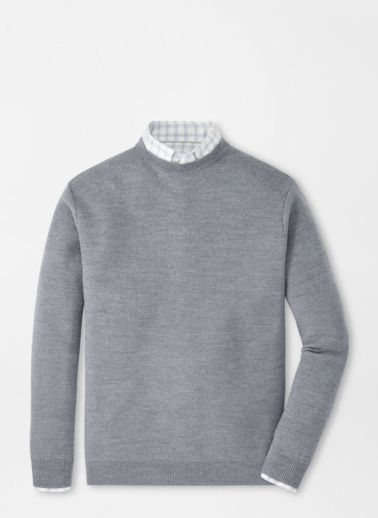 Autumn Crest Honeycomb Crewneck Sweater Gale Grey