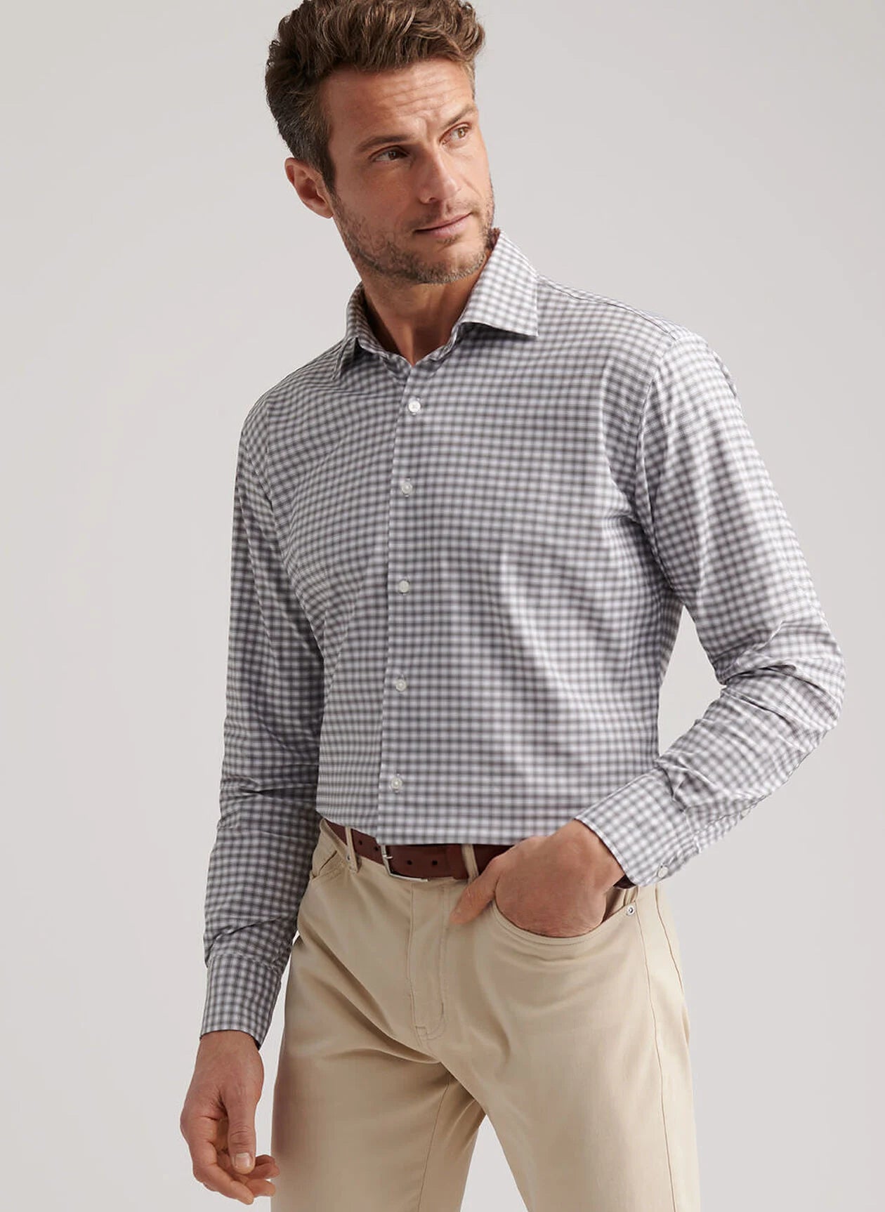 Fairbanks Performance Twill Sport Shirt Basil
