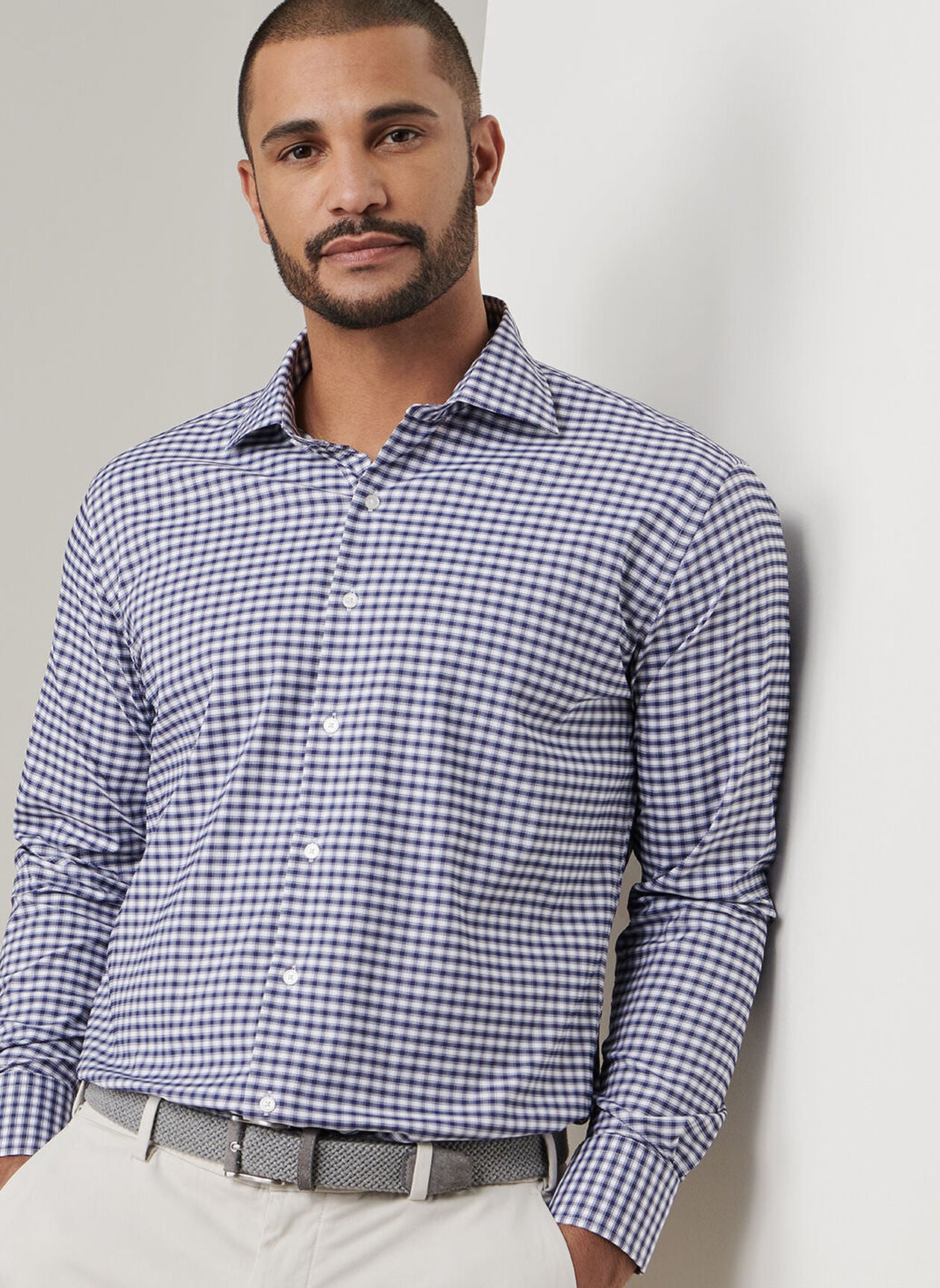 Fairbanks Performance Twill Sport Shirt NAVY