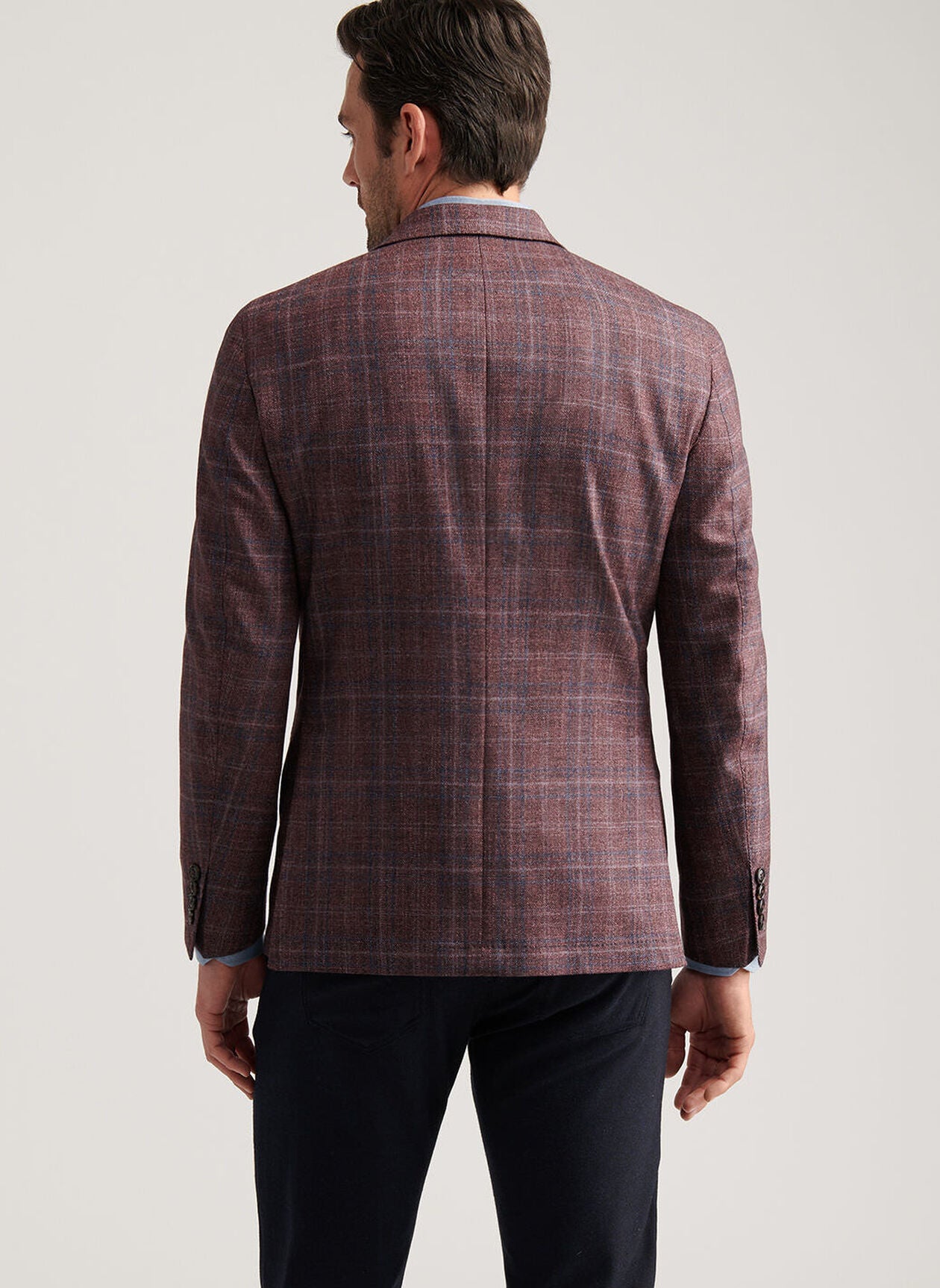 Claren Plaid Soft Jacket Garnet