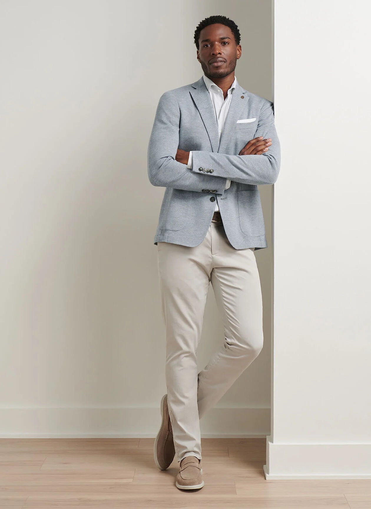 Barclay Knit Soft Jacket Rain Cloud