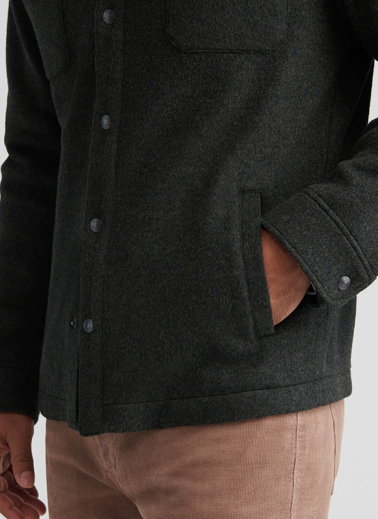 Crown Flex Merino Shirt Jacket Dark Olive