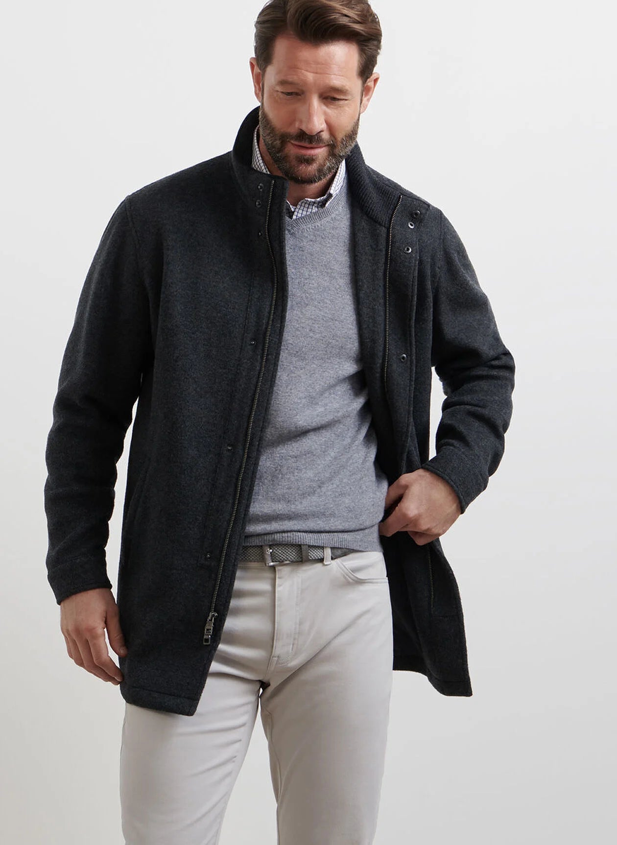 Crown Flex Merino City Coat Iron