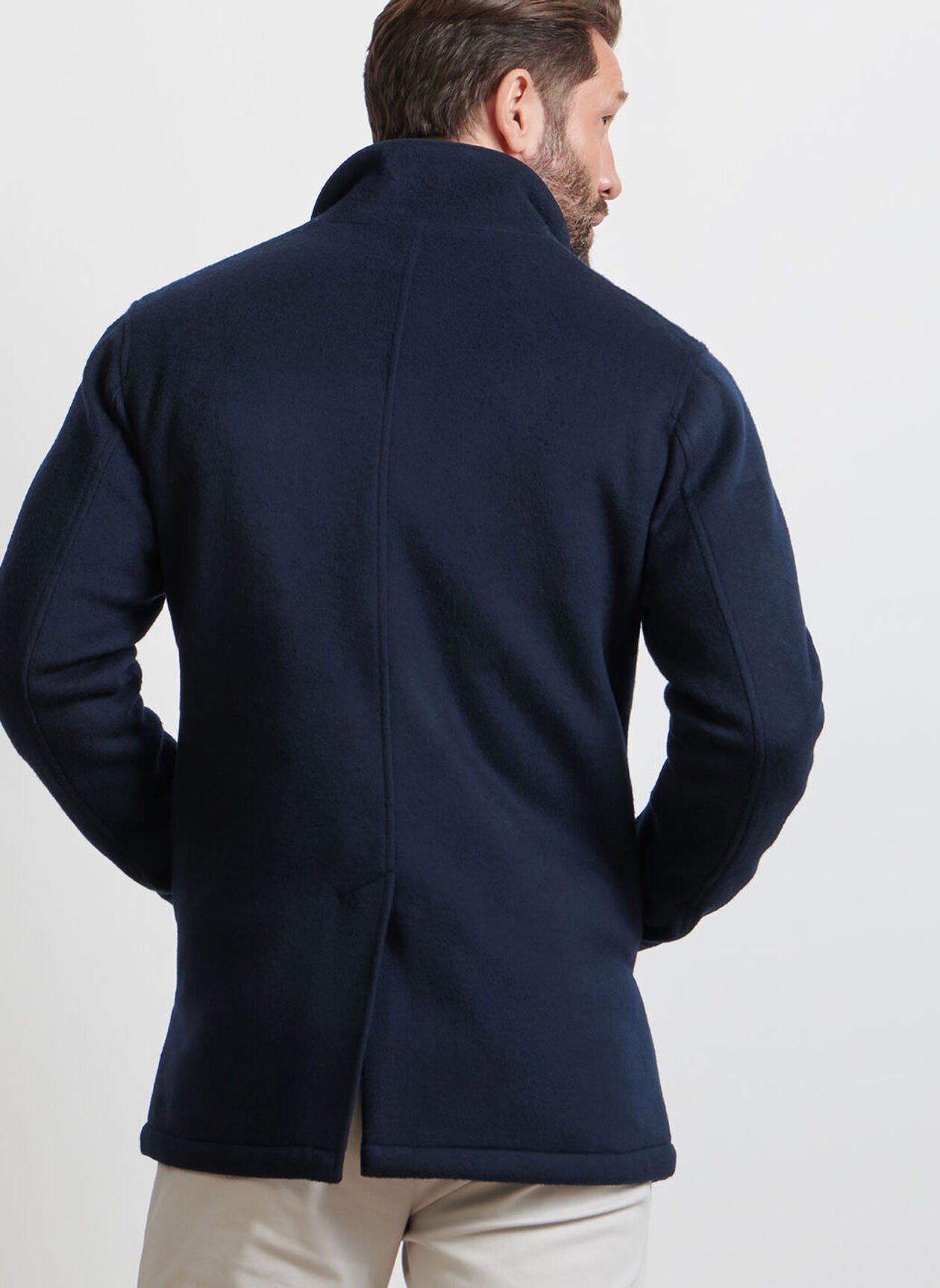Crown Flex Merino City Coat Navy