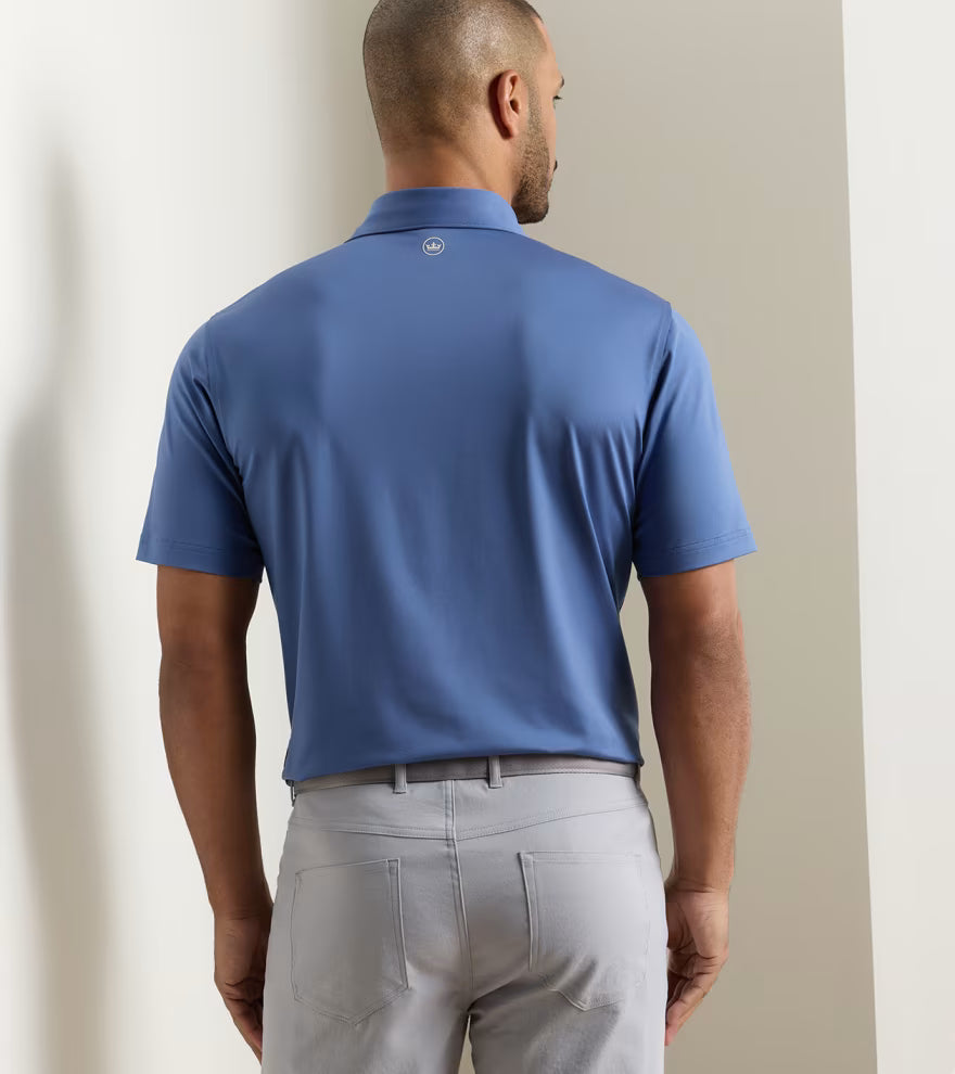 SOLID PERFORMANCE JERSEY POLO BALI BLUE