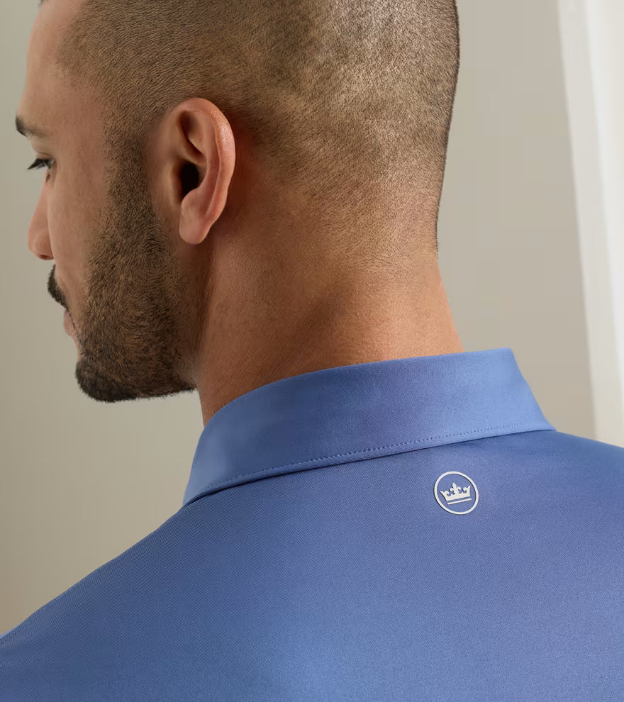 SOLID PERFORMANCE JERSEY POLO BALI BLUE
