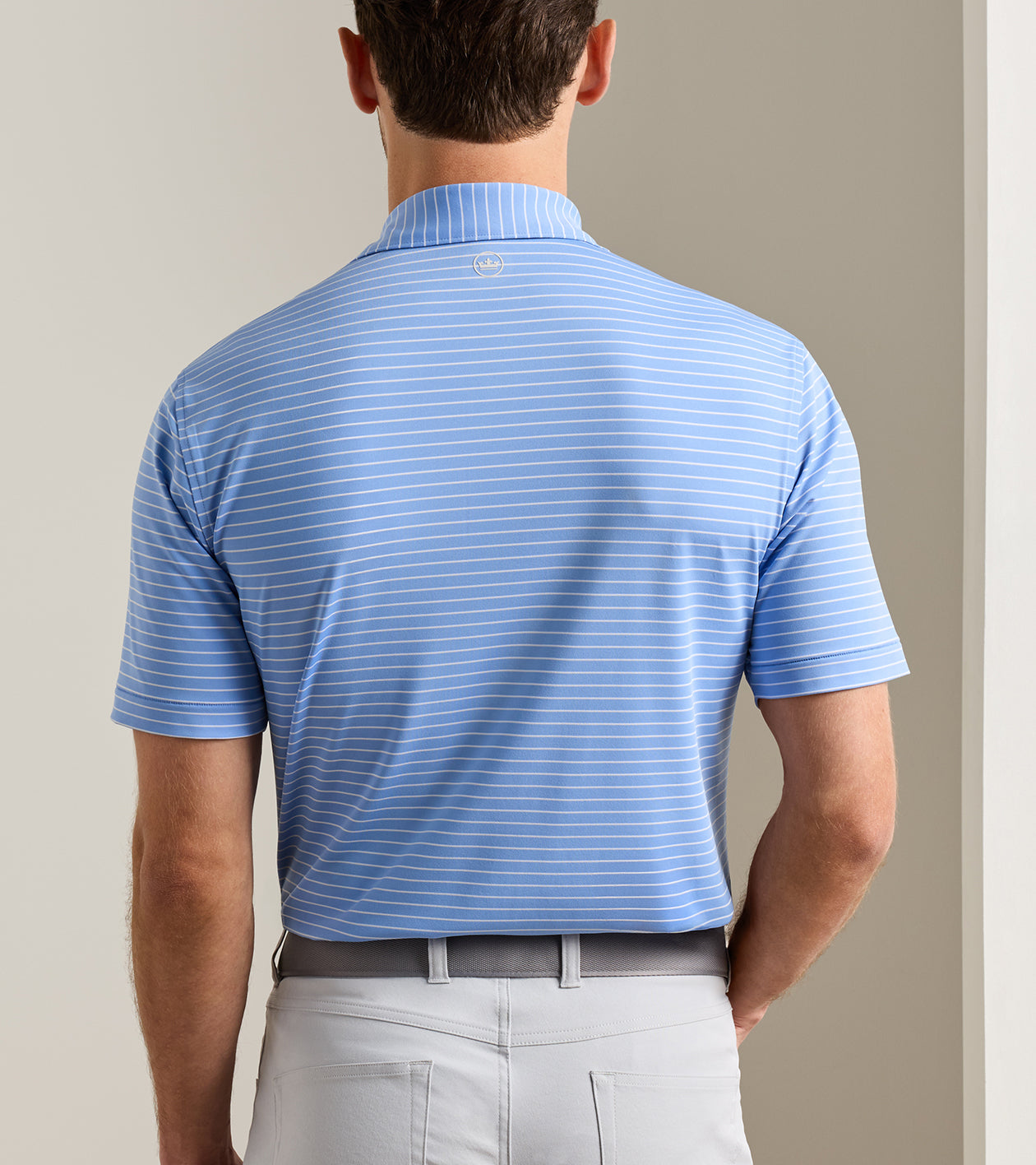 OAKS PERFORMANCE JERSEY POLO ESTATE BLUE