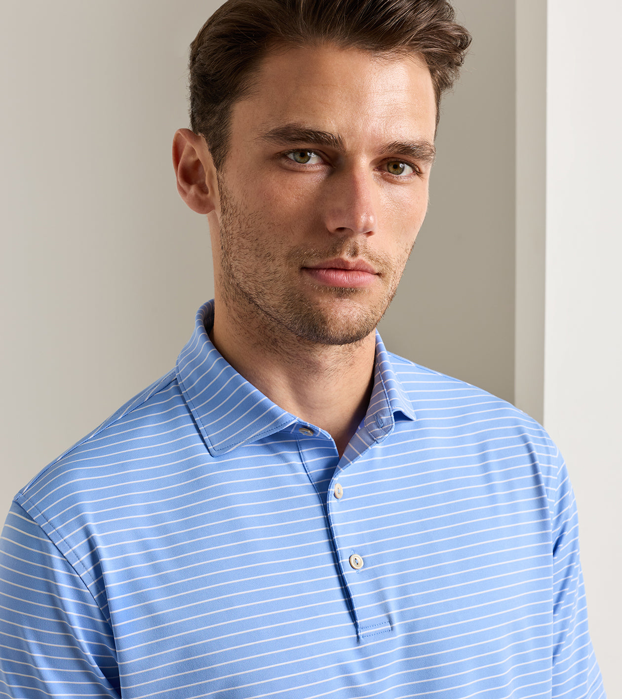 OAKS PERFORMANCE JERSEY POLO ESTATE BLUE