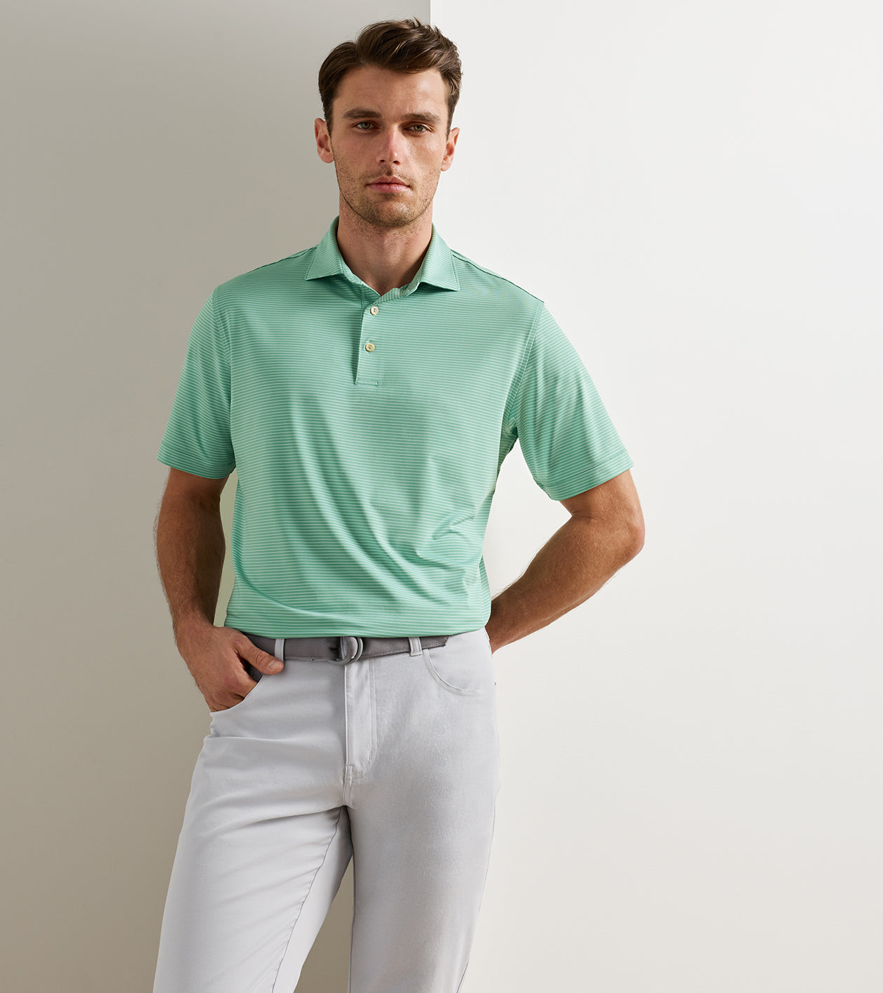 WADE PERFORMANCE JERSEY POLO FRESH MINT