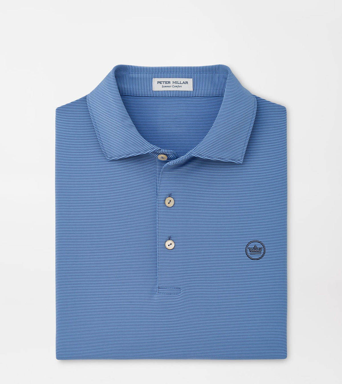 Crown Seal Logo Jubilee Performance Jersey Polo Bali Blue/Estate Blue