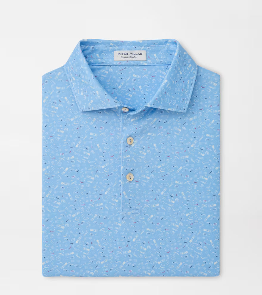 TRACK RECORD PERFORMANCE JERSEY POLO COTTAGE BLUE