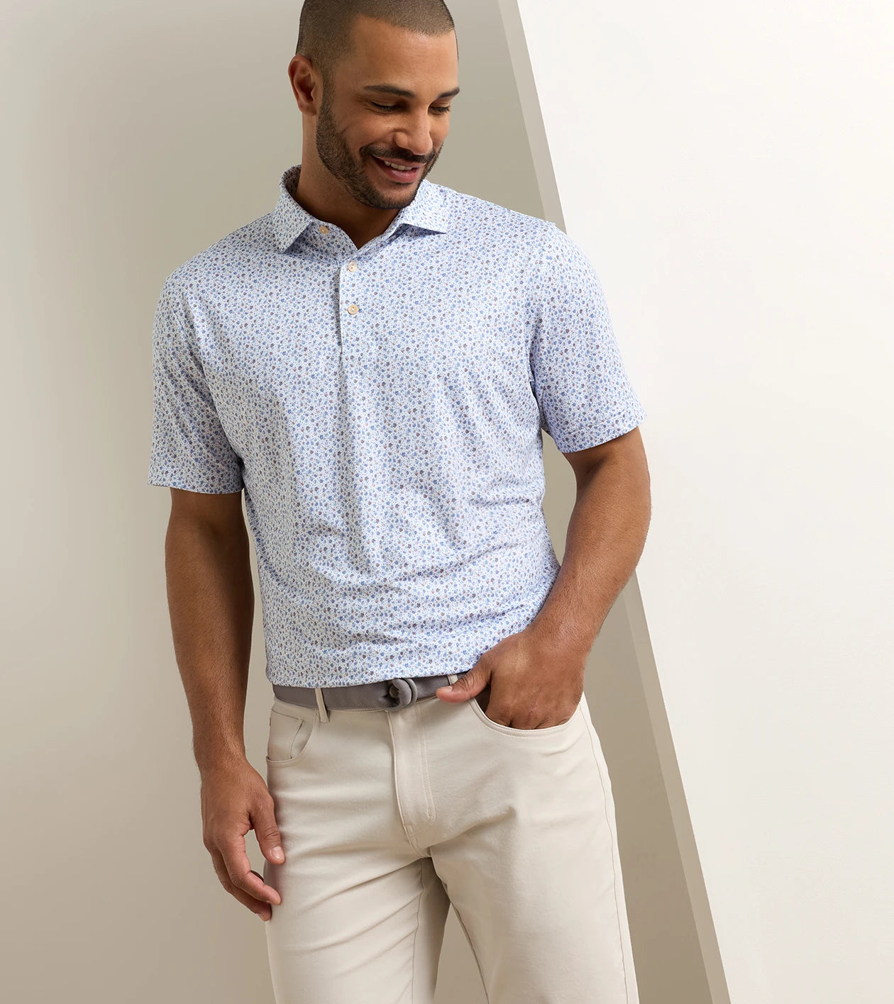 RANCH WATER PERFORMANCE JERSEY POLO WHITE