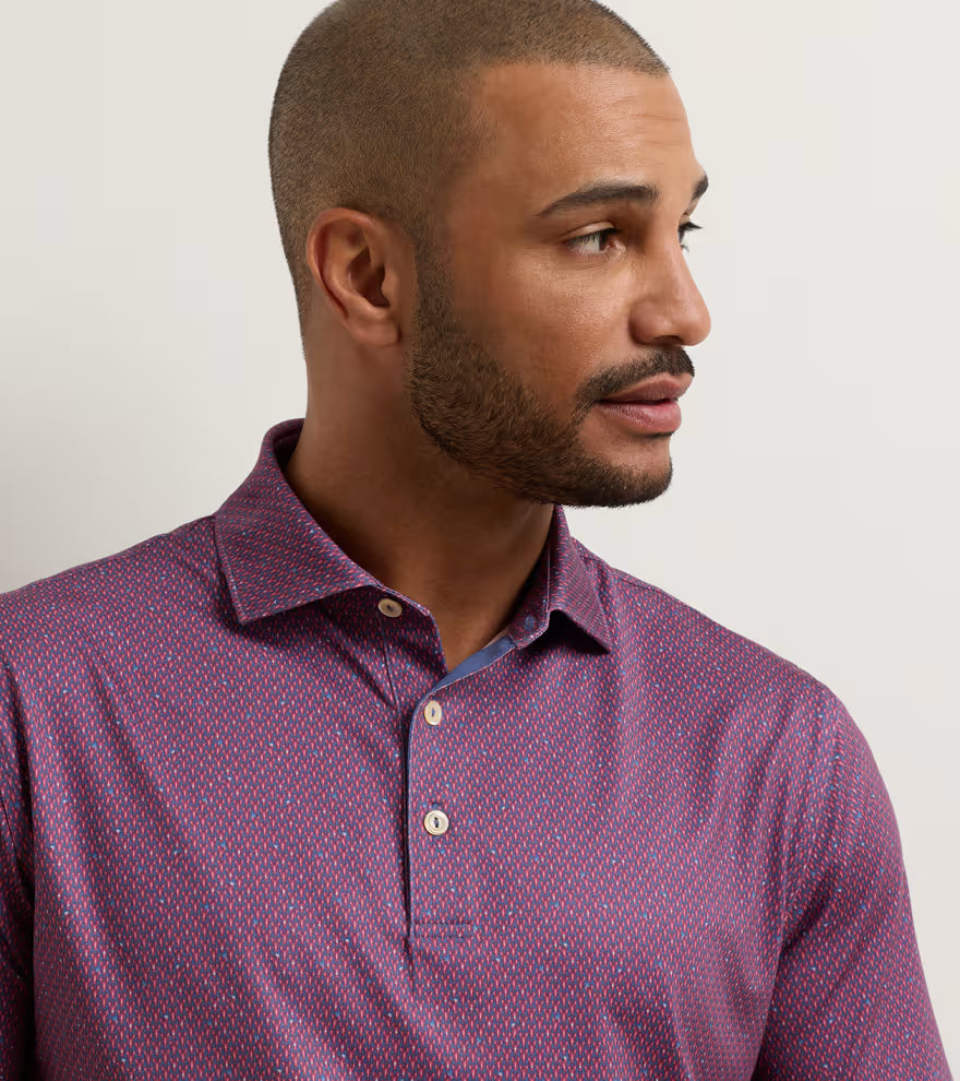 LOBSTER BOIL PERFORMANCE JERSEY POLO BALI BLUE