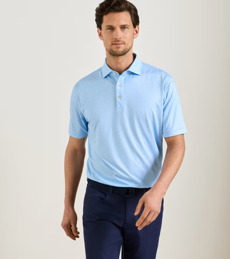 25TH ANNIVERSARY PERFORMANCE JERSEY POLO COTTAGE BLUE