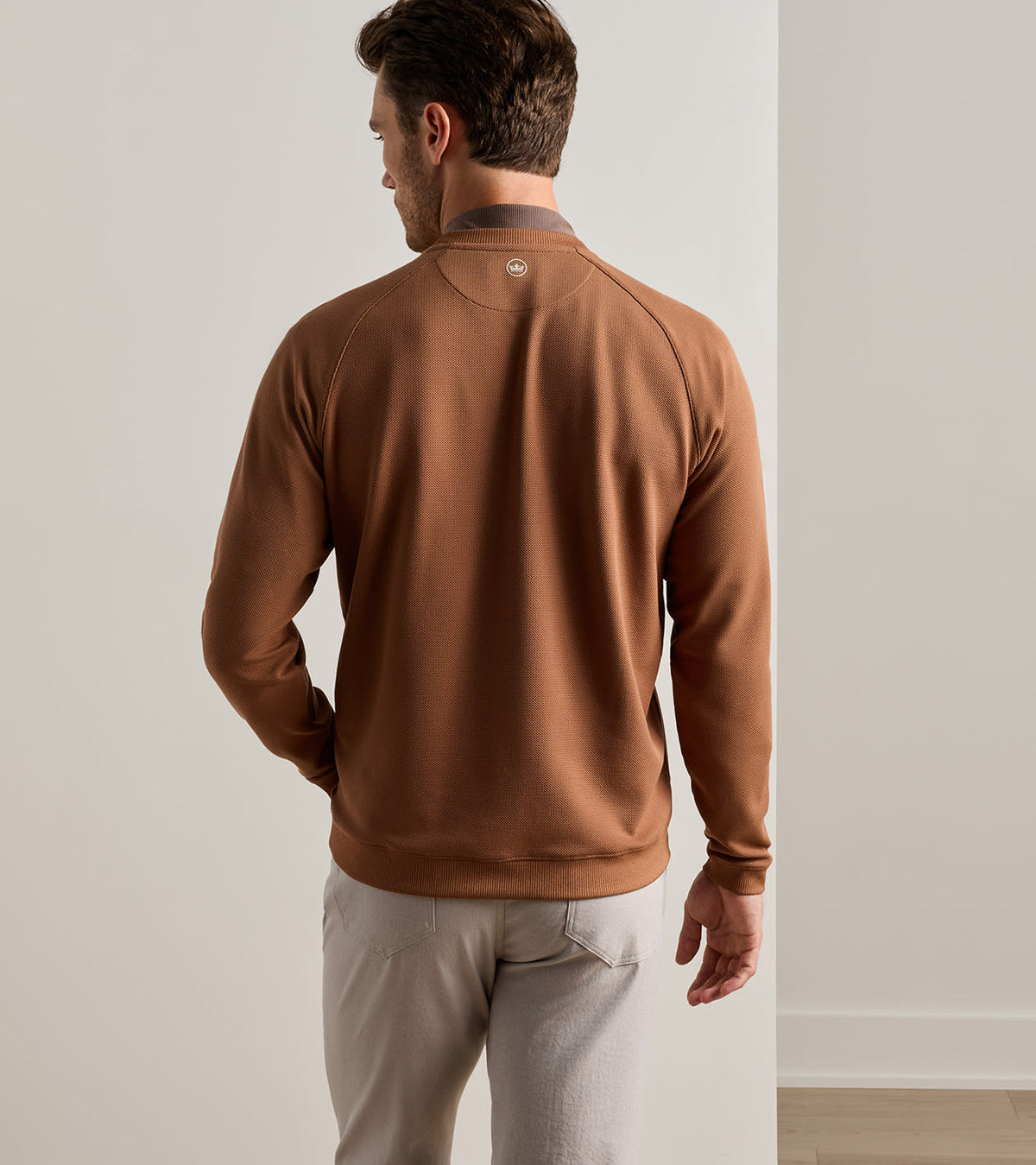 Cradle Piqué Performance Crewneck Dark Amber