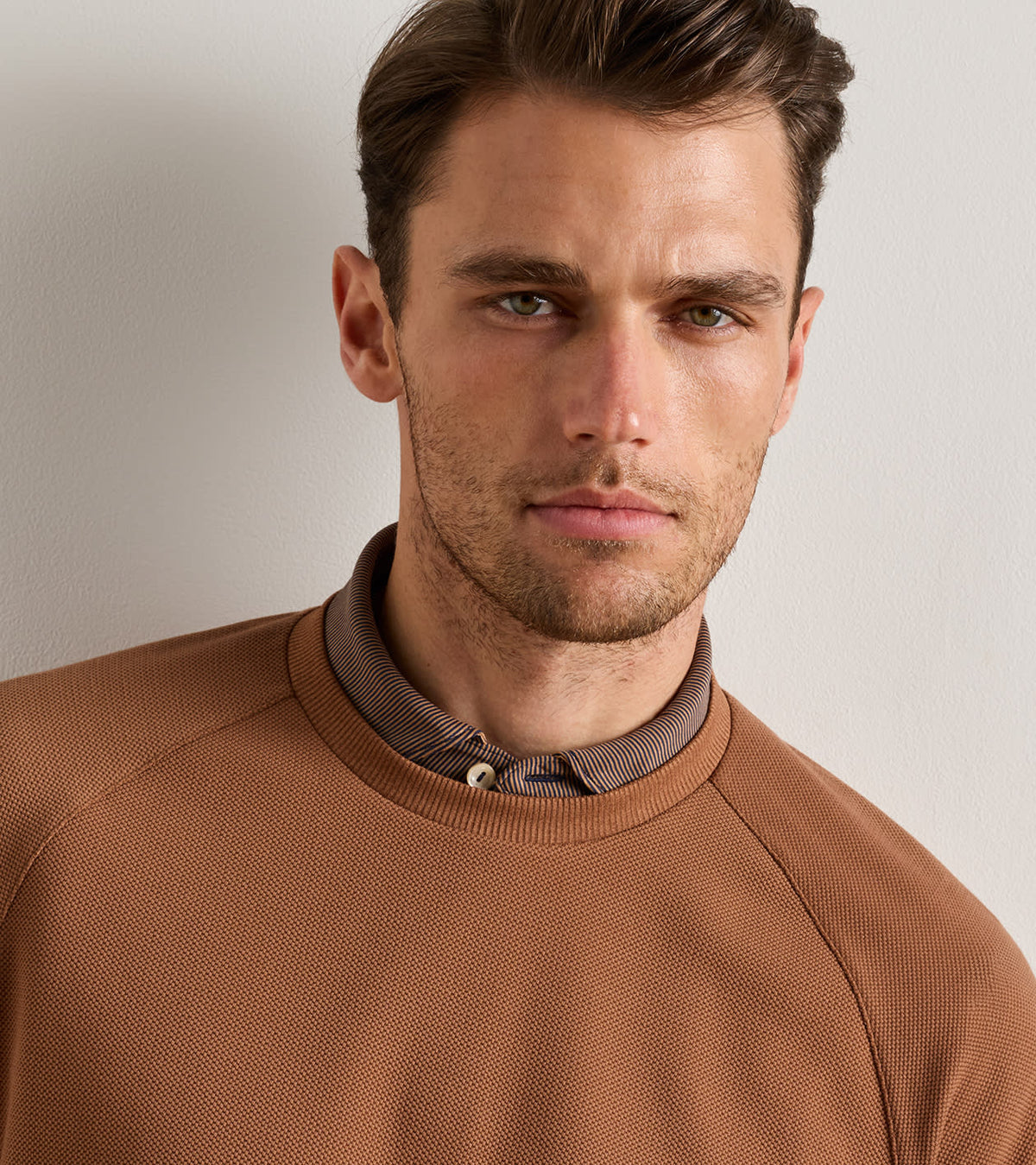 Cradle Piqué Performance Crewneck Dark Amber