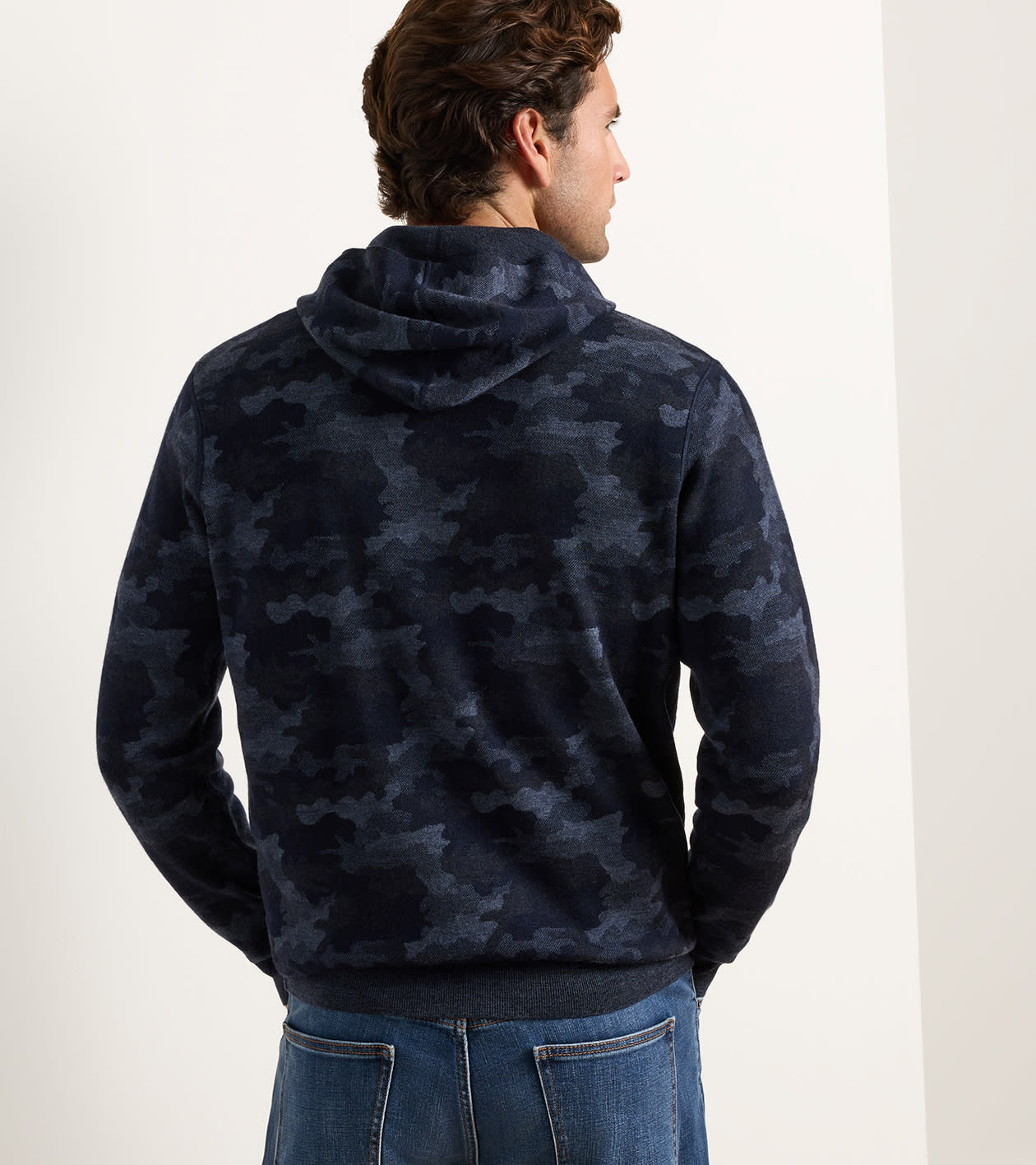 Reversible Camo Hoodie Midnight Navy