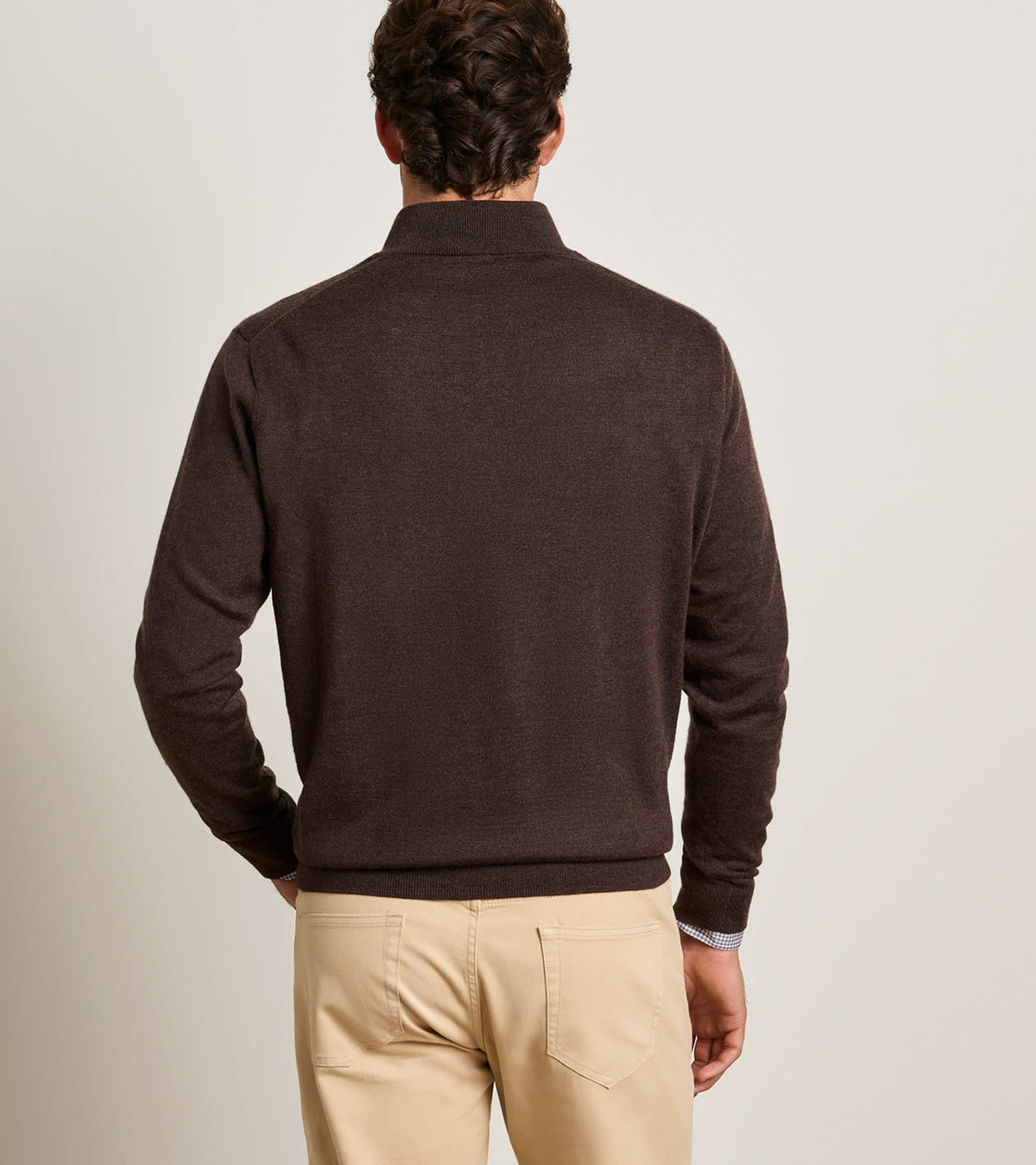 Autumn Crest Suede Trim Quarter-Zip French Press