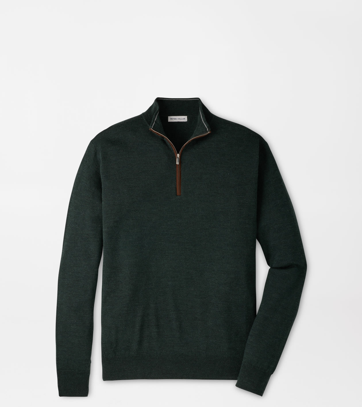 Autumn Crest Suede Trim Quarter-Zip Pine Brook