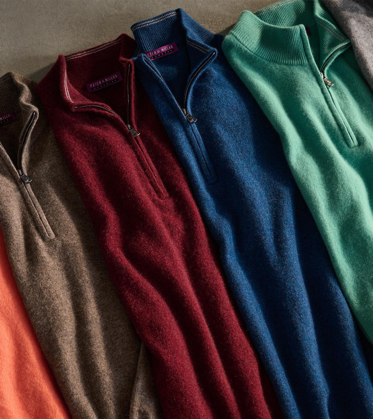 25th Anniversary Cashmere Quarter-Zip Sweater Bordeaux