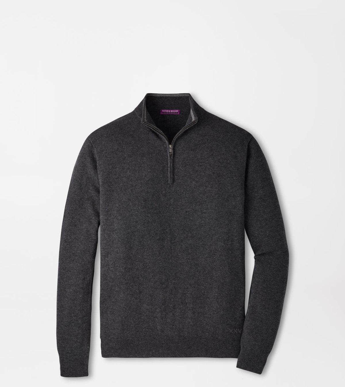 25th Anniversary Cashmere Quarter-Zip Sweater Charcoal