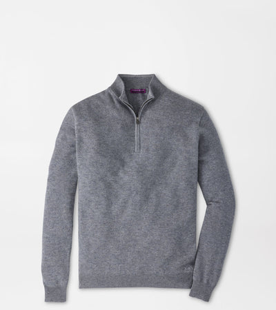 25th Anniversary Cashmere Quarter-Zip Sweater Oslo Grey