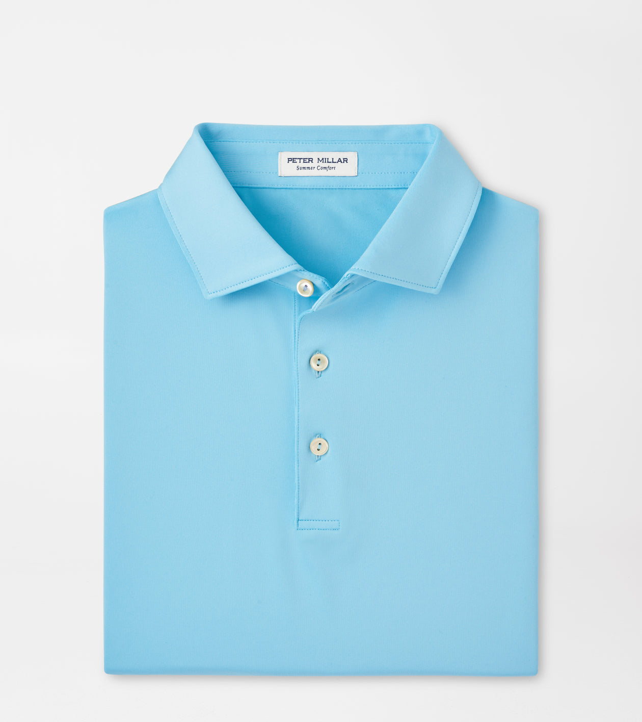 SOLID PERFORMANCE JERSEY POLO MAYA BLUE