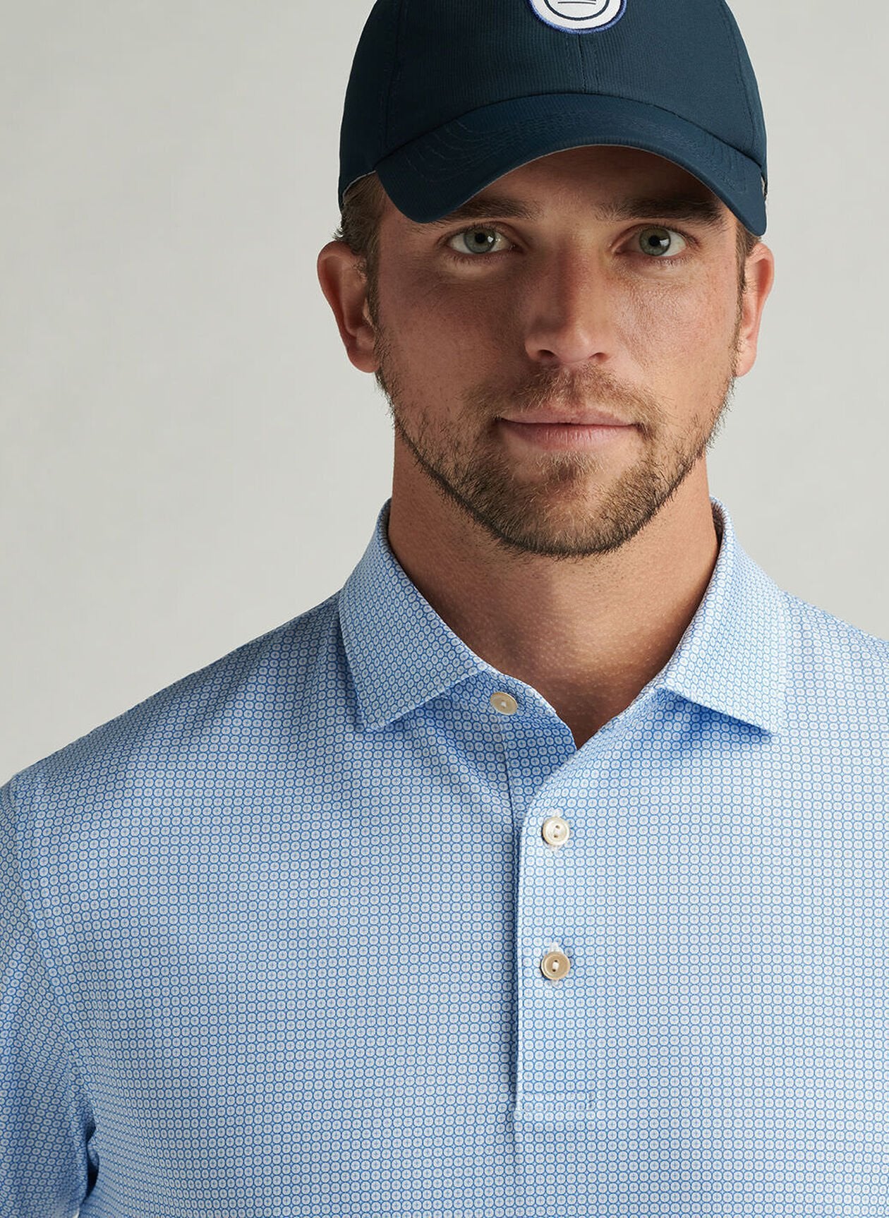 Orbit Performance Jersey Polo White/Sailor Blue