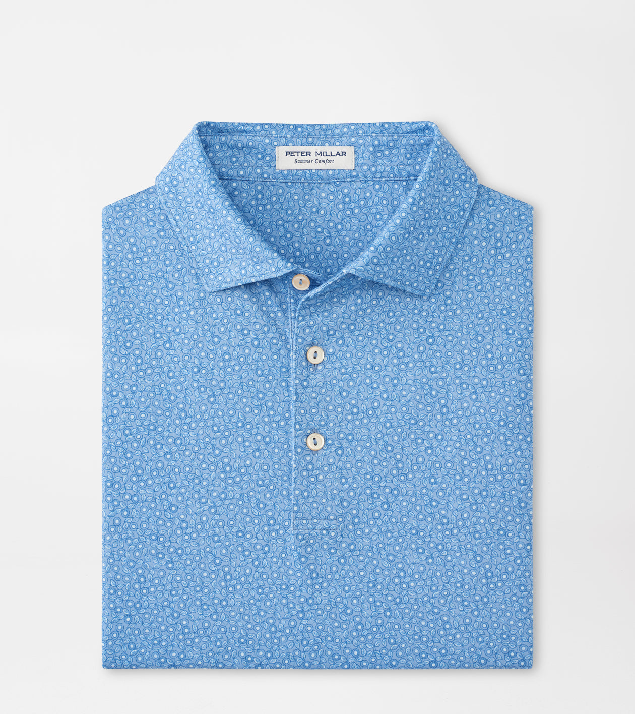 BRISTOL FLORAL PERFORMANCE JERSEY POLO BLUE FADE