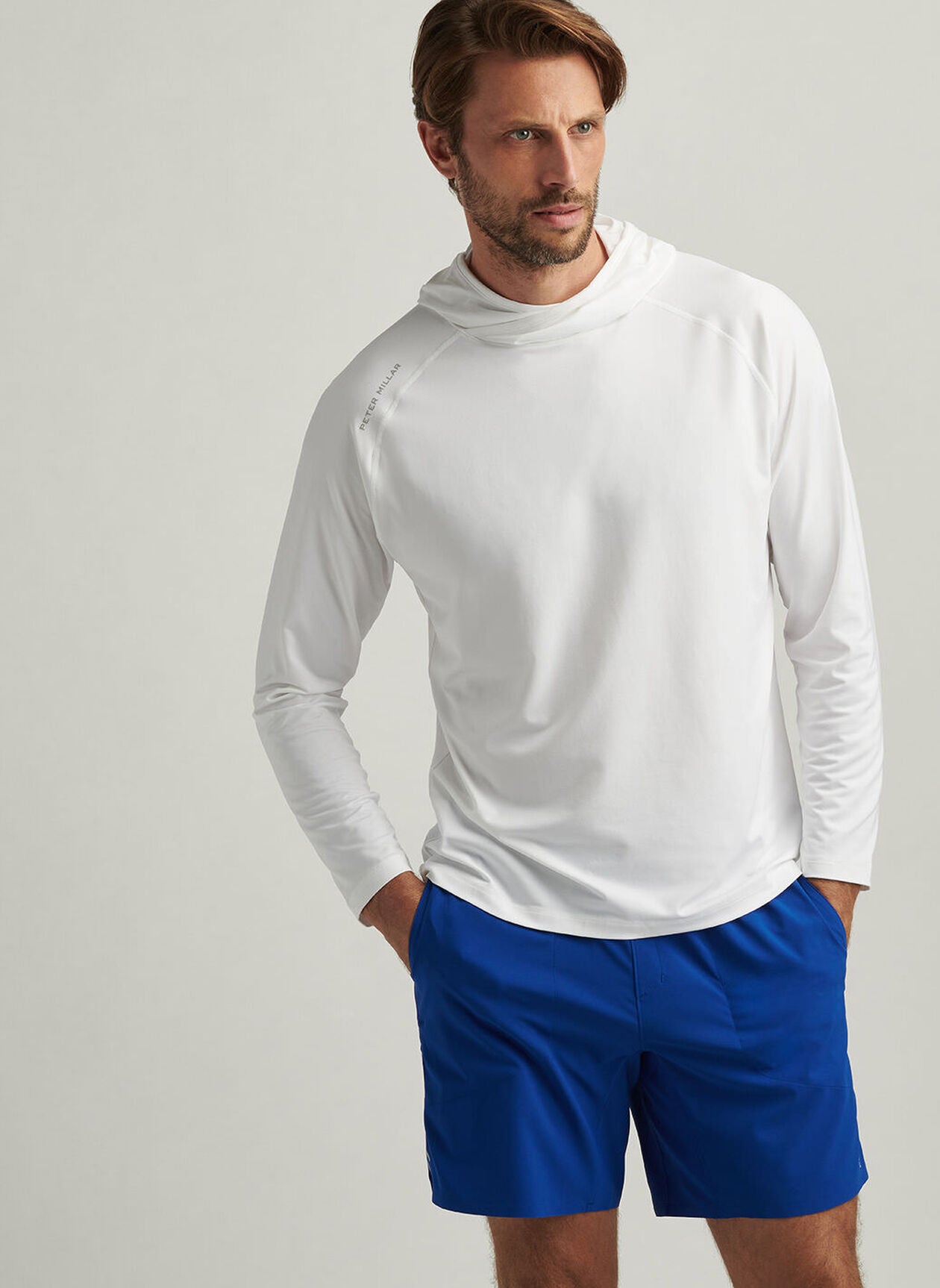 AURORA PERFORMANCE T-SHIRT HOODIE WHITE