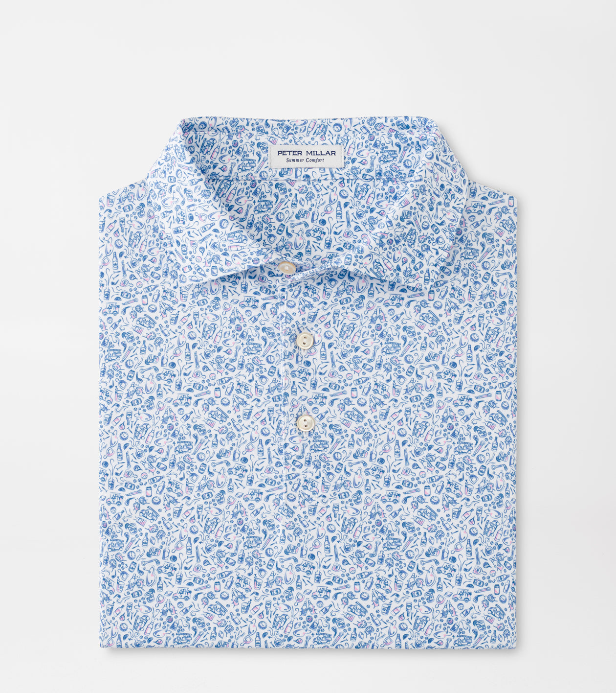 BAR FOR THE COURSE PERFORMANCE JERSEY POLO WHITE